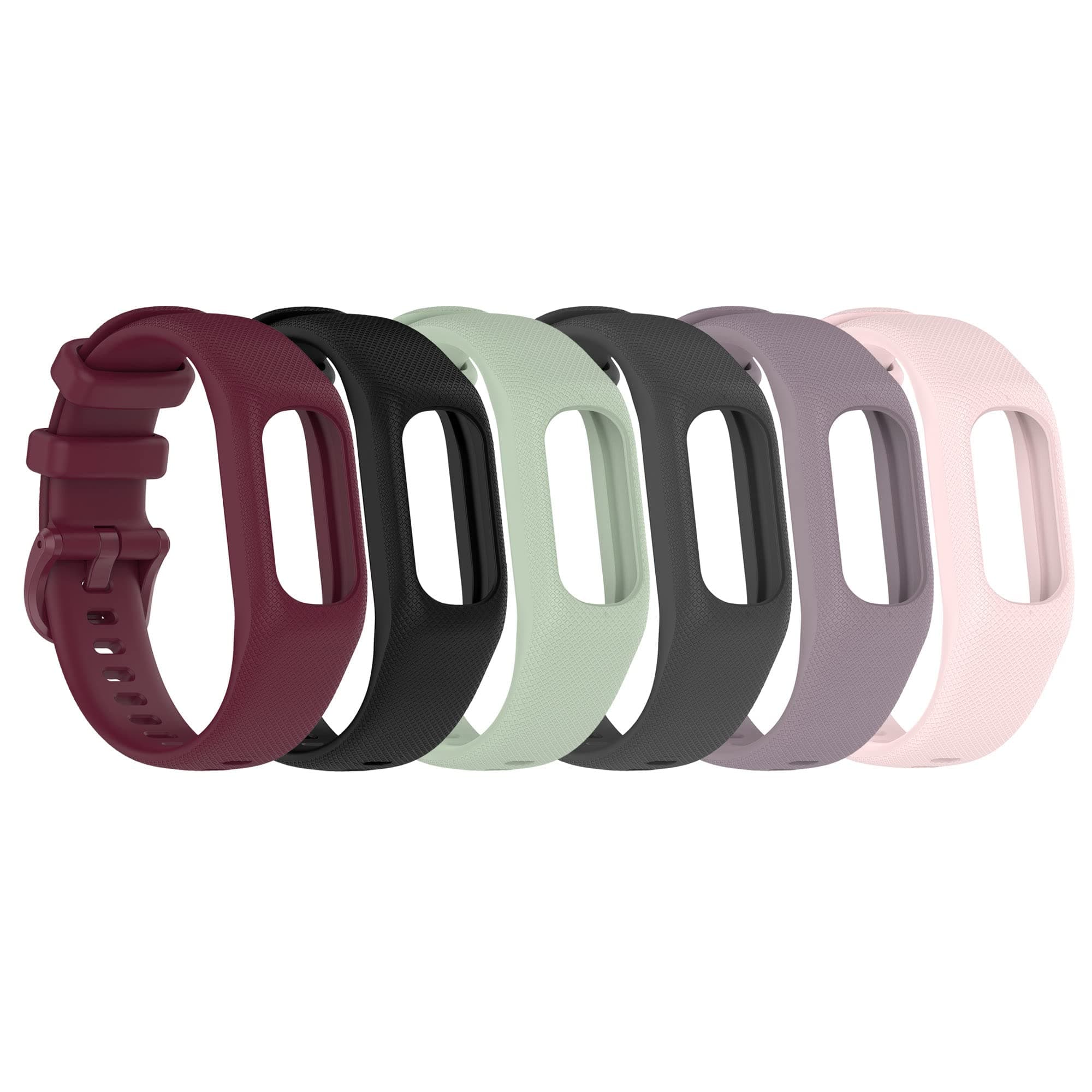 Chofit 6-Pack Straps Compatible with Garmin Vivosmart 5 Strap, Soft Silicone Sport Wristband Replacement Arm Band for Vivosmart 5 Fitness Tracker