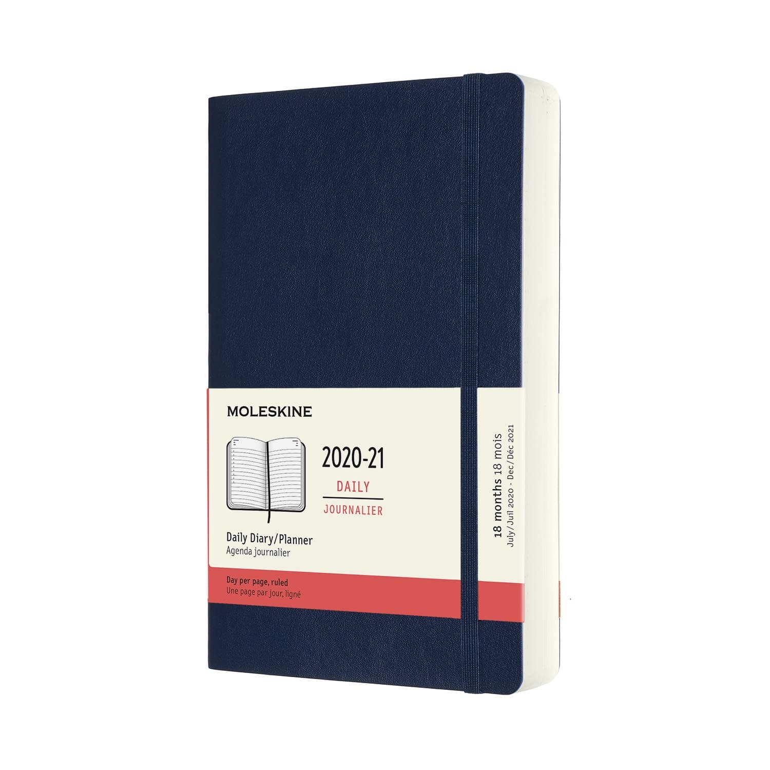 Moleskine 18 Month 2020-2021 Daily Planner, Soft Cover, 5 inches X 8.25 inches (8053853606884)