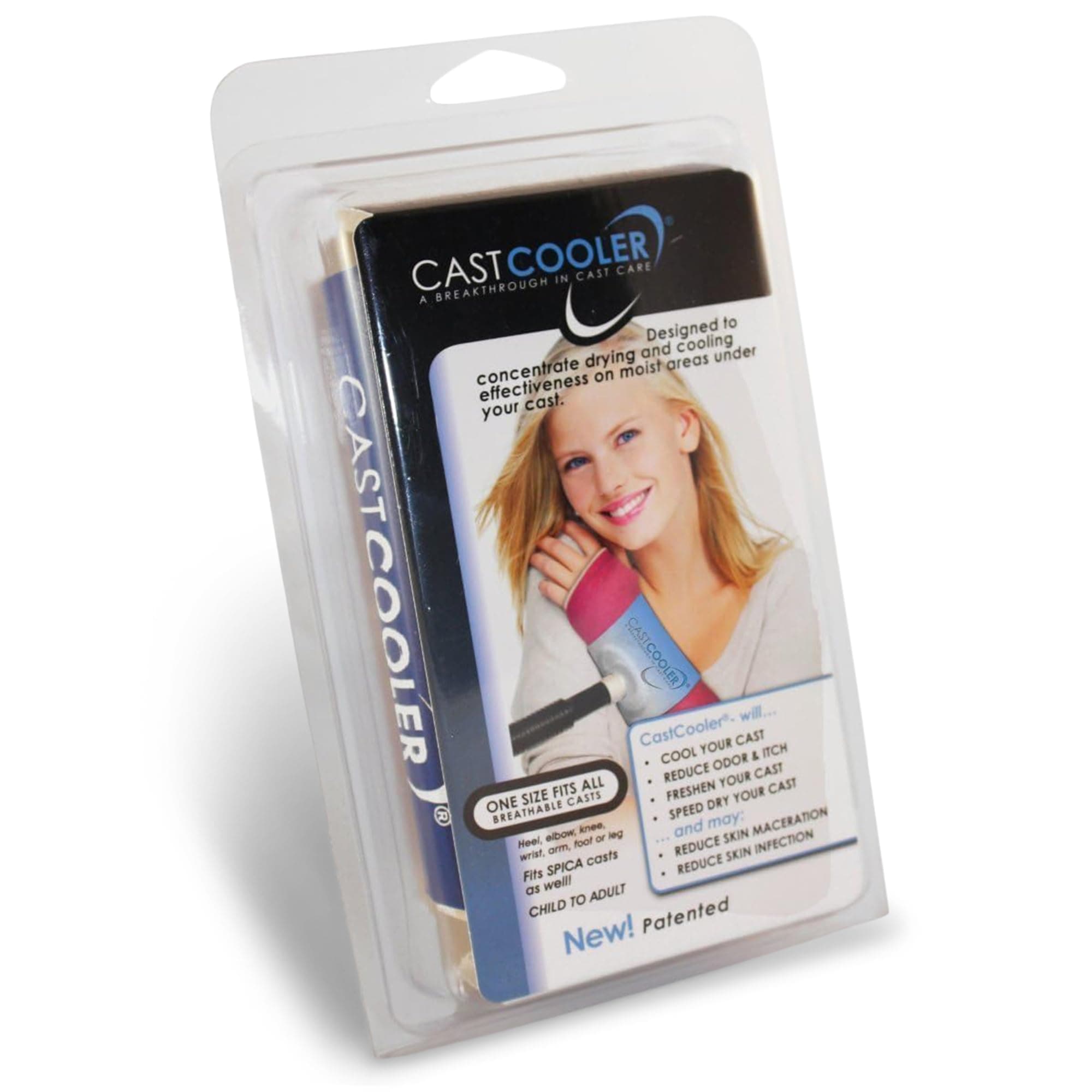 CastCooler - Immediate Itch and Odour relief for all breathable orthopaedic casts. One size fits all. Ships directly from the manufacturer