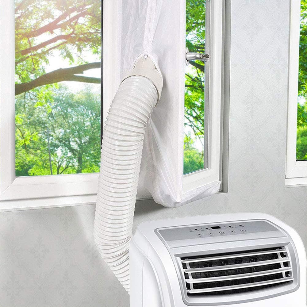 Surun Window Seal for Portable Air Conditioner, 400CM Universal Window Seal with Zipper Velcro, Prevents the Entry of Hot Air, No Need For Drilling Holes (Window 300CM)