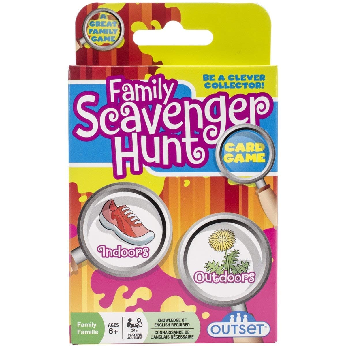 Outset Media Family Scavenger Hunt Card Game Travel Friendly Indoor and Outdoor Family Scavenger Hunt - Ages 6+