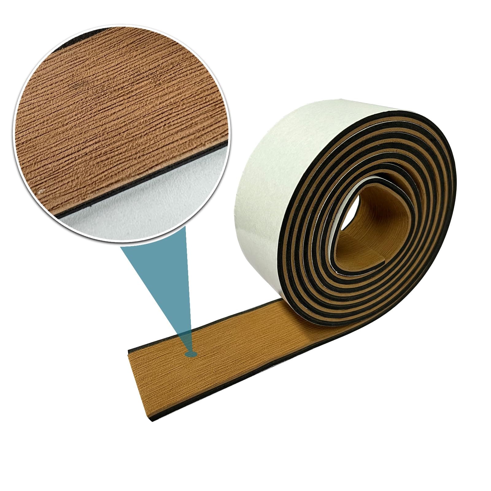 Boat Flooring Mat EVA Foam Faux Teak Sea Decking Marine Carpet Boat Decking Mat Camo Non-Slip Self-Adhesive Flooring Material for Boats Pontoon Yacht Surfboard Swim Platform RV Floor 94x2.6 inch