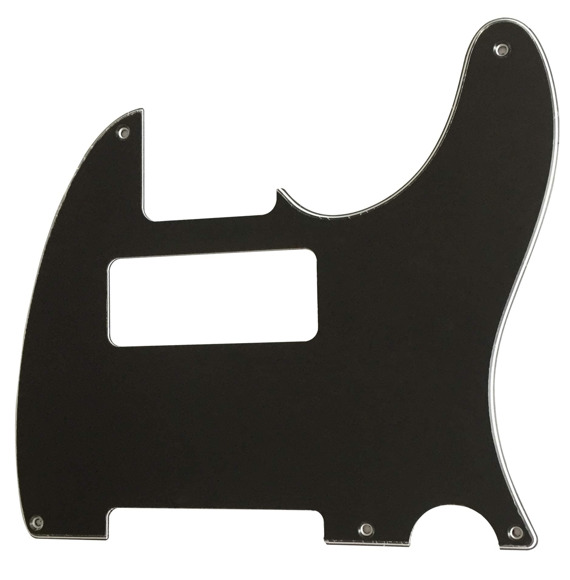 Custom Guitar Pickguard For USA/Mexican Fender Esquire Telecaster 5 Hole P90 Style (3 Ply Black)
