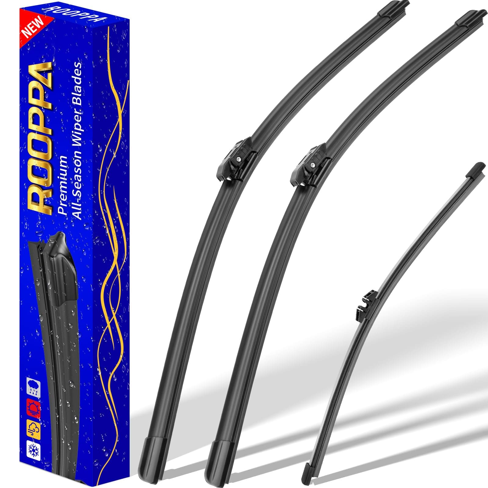 3 wipers Replacement for 2017-2022 Mini Cooper Countryman, Windshield Wiper Blades Original Equipment Replacement - 23"/21"/10" (Set of 3)