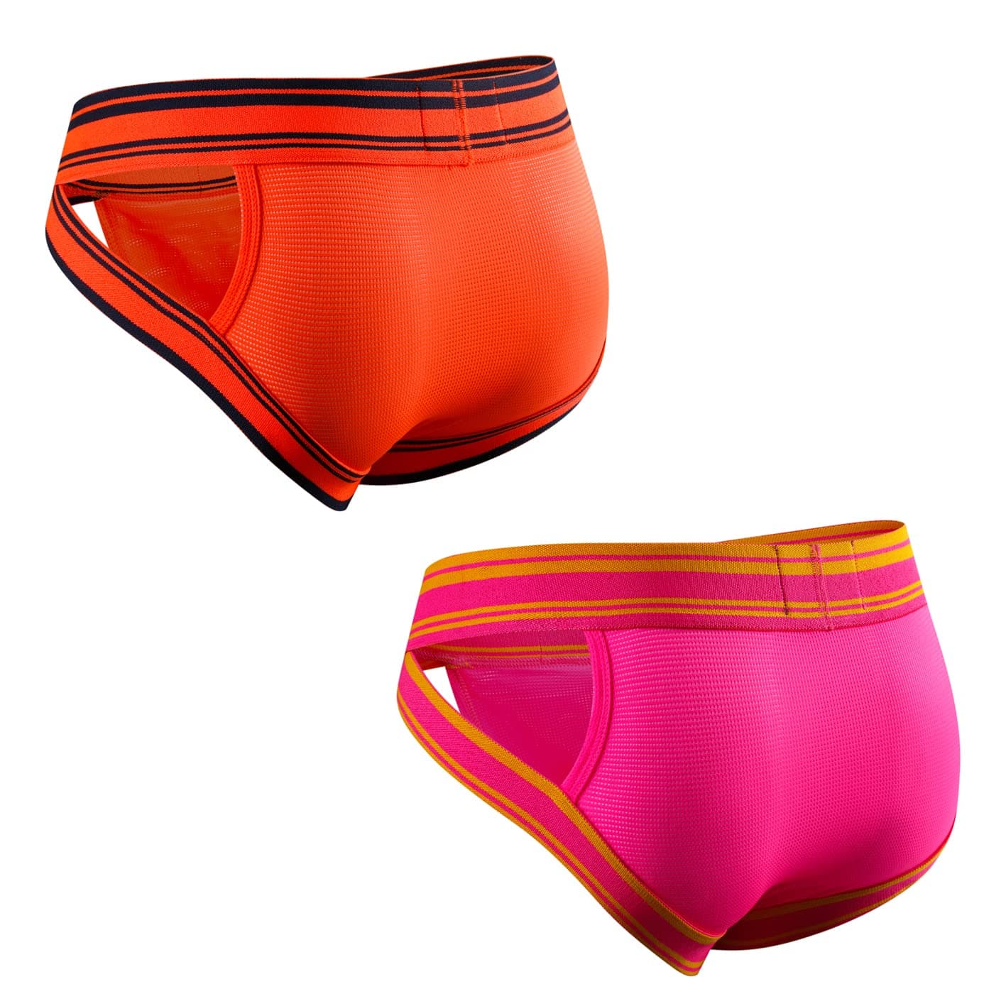 2PCS/PACK Mens Briefs Underwear Wide Belt Mesh Athletic Sport Underwear Briefs