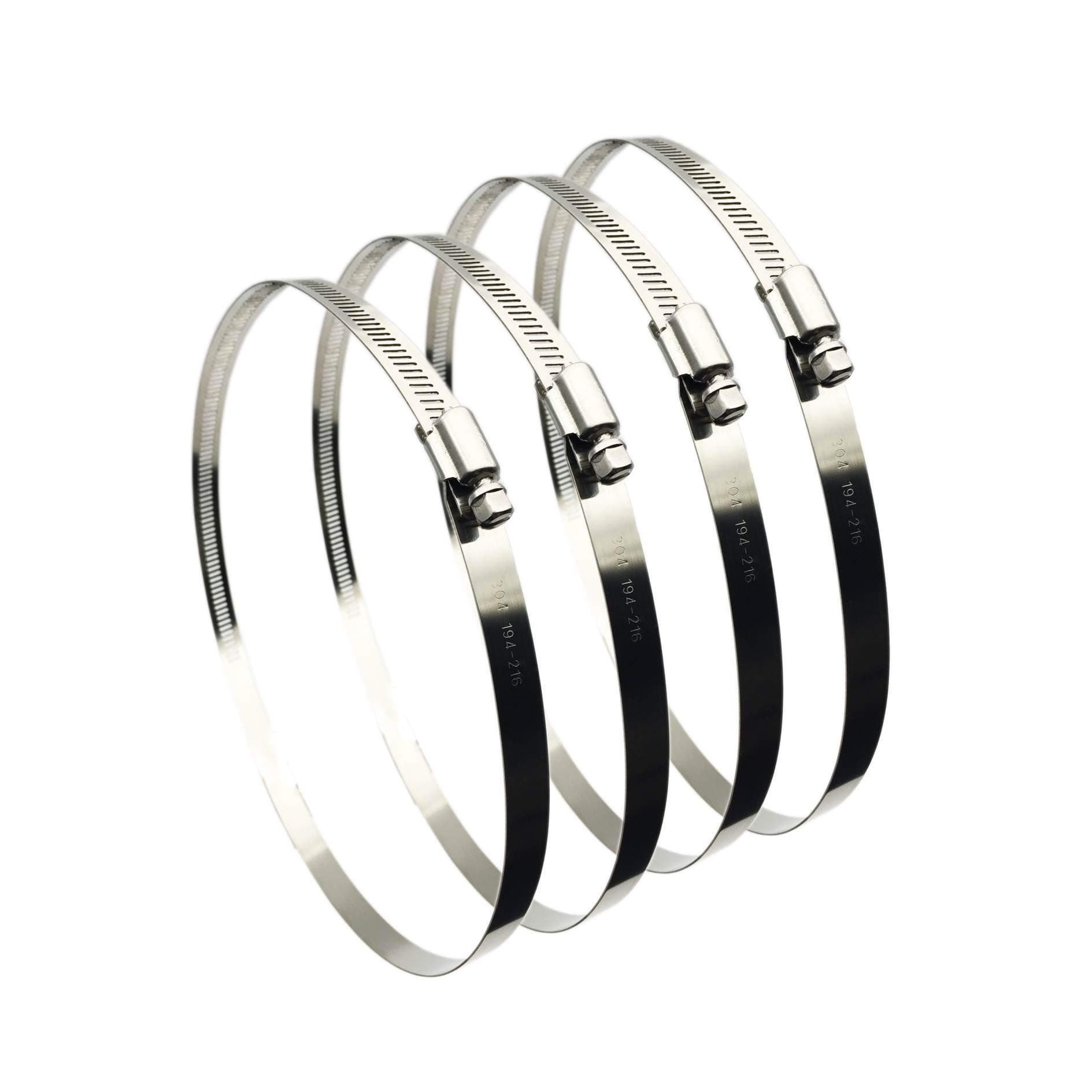 4Pcs 8" Adjustable 304 Stainless Steel Duct Clamps Hose Clamp Pipe Clamp Air Ducting Clamp worm drive hose clamps (194mm-216mm)
