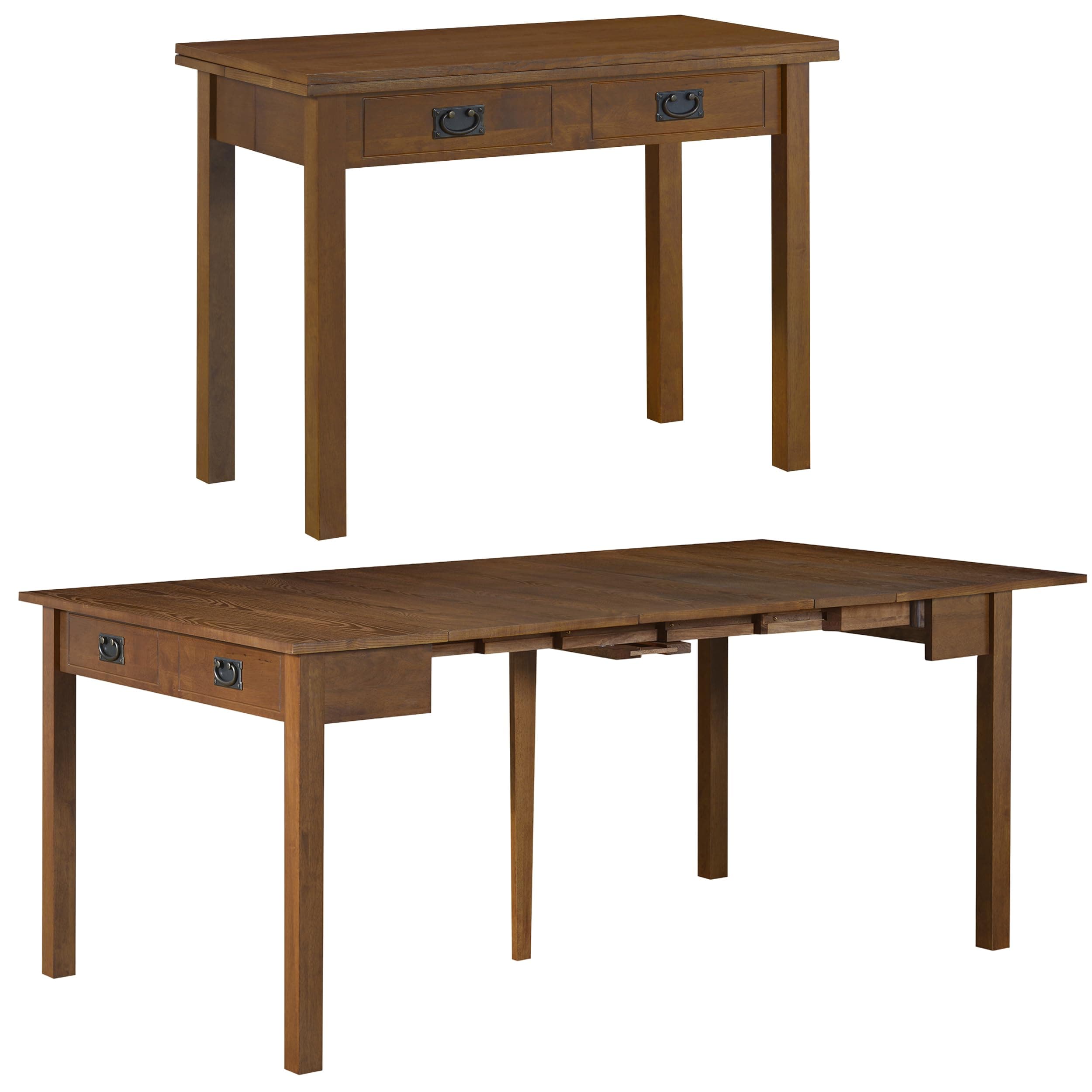 Stakmore Traditional Expanding Table, Fruitwood Frame, 20 in x 40 in x 30.3 in