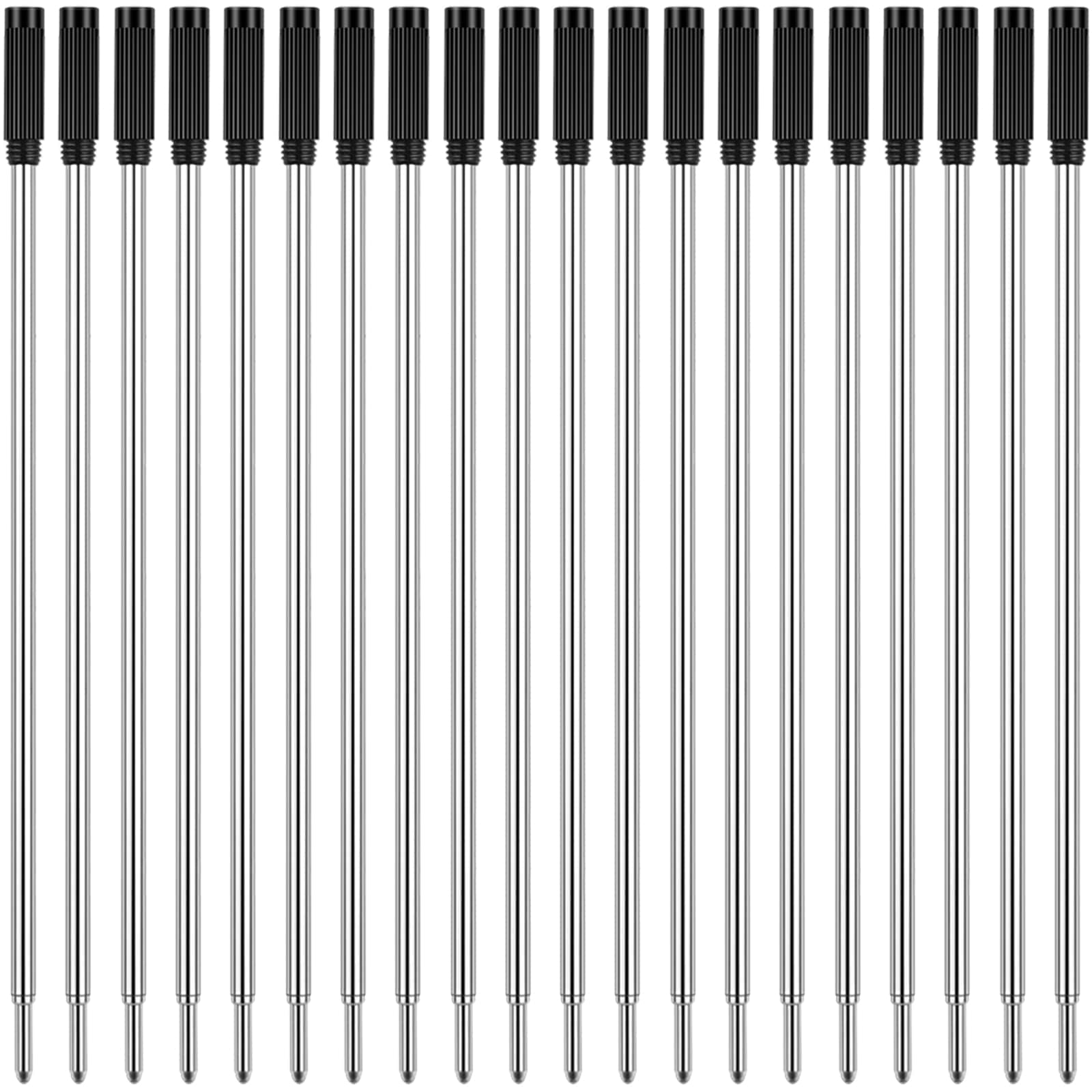 Unibene Cross Compatible Ballpoint Pen Refills 20 Pack, 1.0mm Medium Point-Black, Smooth Writing Replaceable German Ink Refill