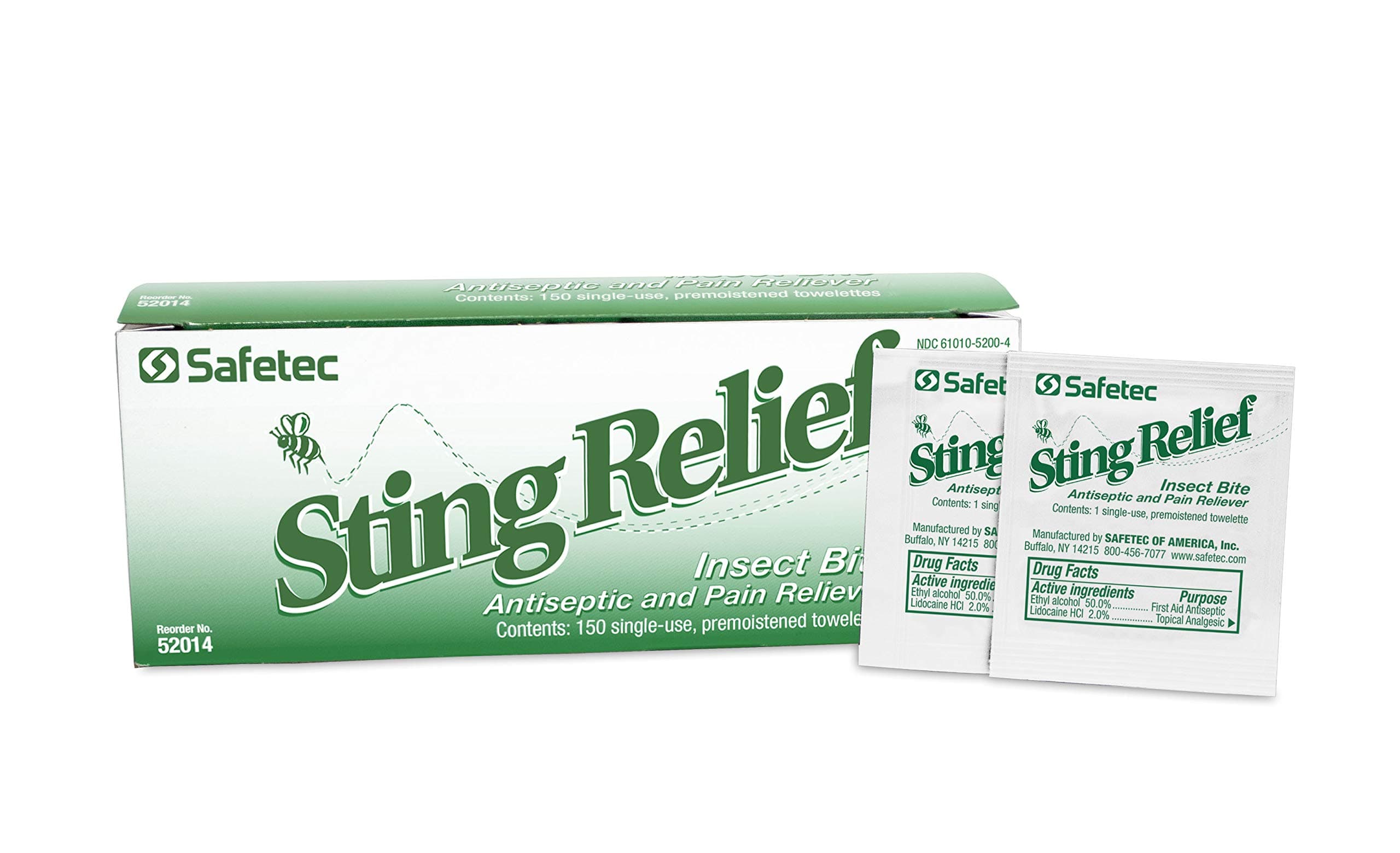 Sting Relief Wipes, 150 Count Box
