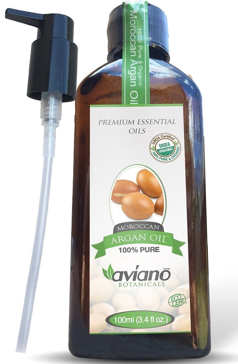 Avíanō Botanicals Argan Oil - 100% Pure & USDA Certified ORGANIC Moroccan Virgin Argan Oil - Large 100ml Bottle