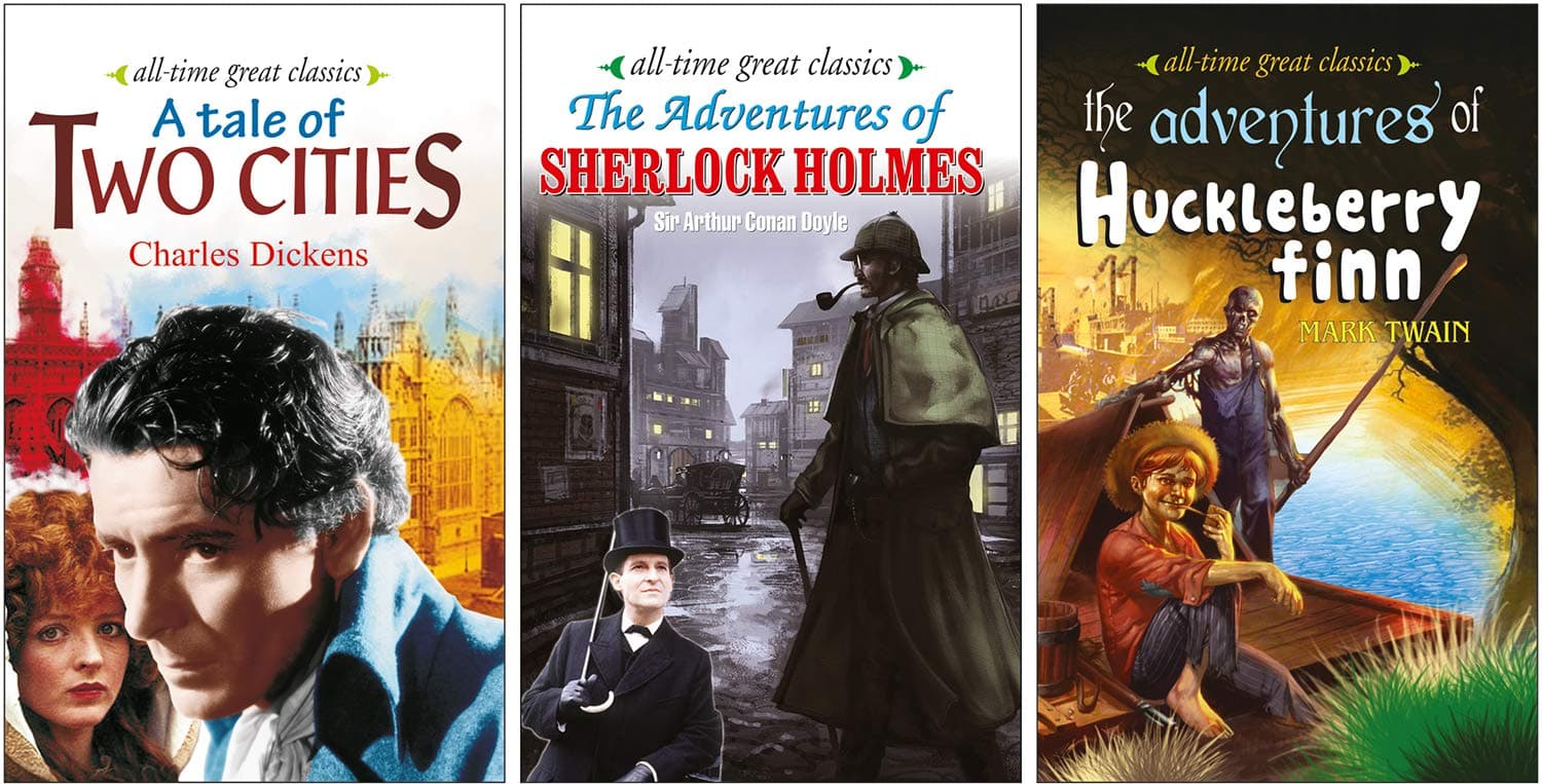 Sawan3 All time great classics (A Tale of Two Cities, The Adventures of Sherlock Holmes, The Adventures Huckleberry Finn)