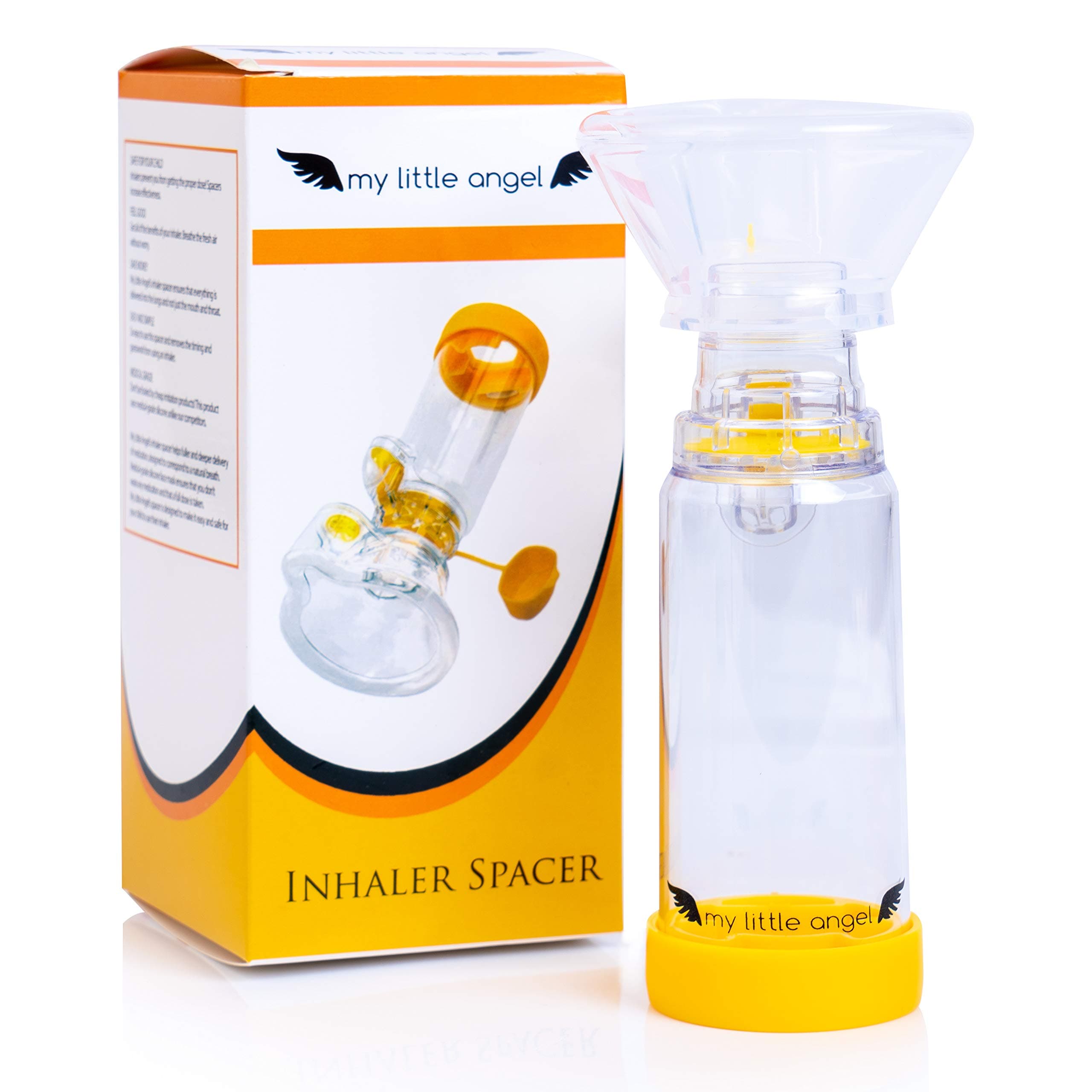 My Little Angel - Spacer for Kids | Includes Child Mask | Fits Any Size | Asthma Aerosol Chamber for Puffer | Helps with Breathing | Easy to Use | Asthma Relief