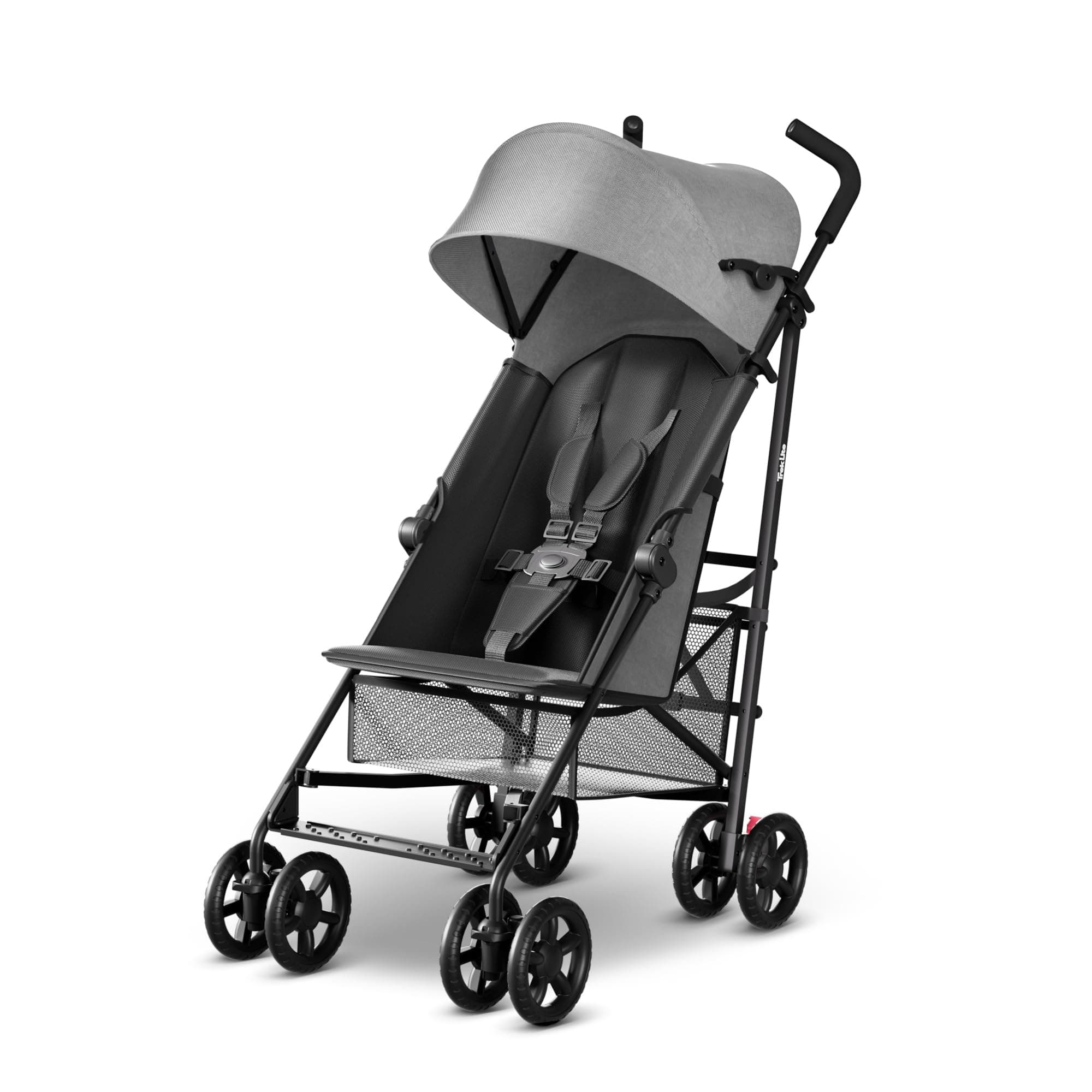 MAMA & BABY Trek Lite Umbrella Stroller - Compact Fold, Multi-Position Recline, Travel Stroller with Carry Strap, Large Storage and Cup Holder