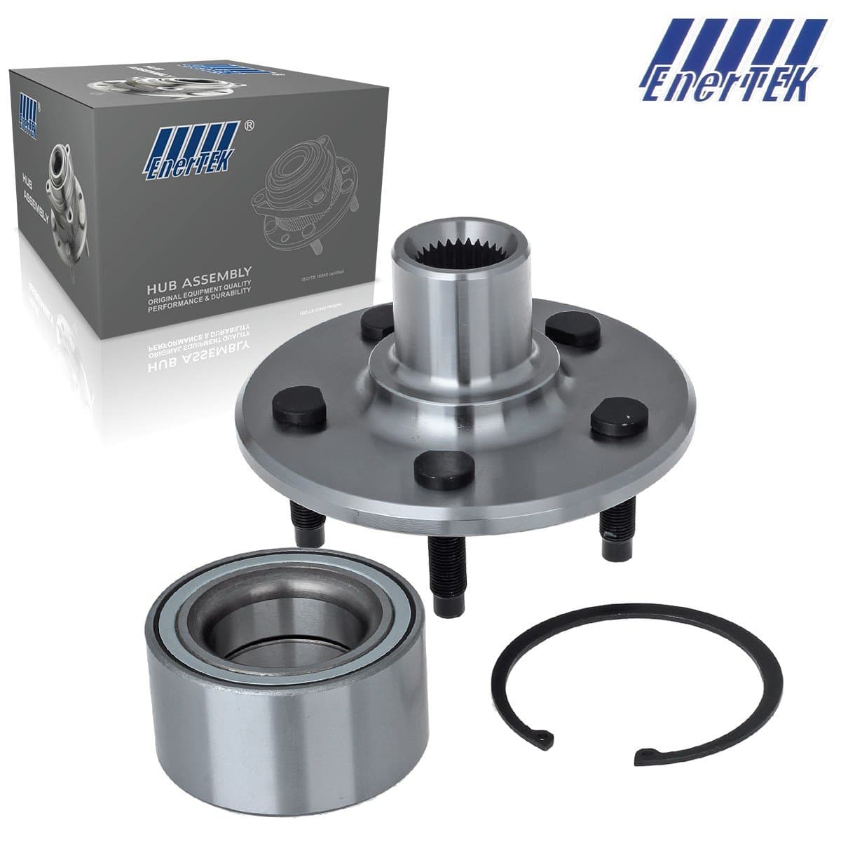 521000 Hub and Bearing Assembly, Rear Left/Right Polished Wheel Hub Bearings Replacement for Ford Explorer 2006-2010 Compatible with Ford Explorer Sport Trac 2007-2010