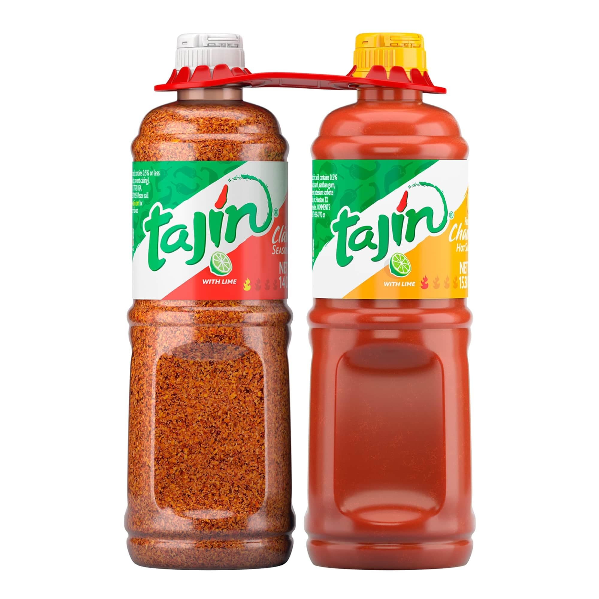 Clásico Seasoning 14oz and Tajín Fruity Chamoy Sauce 15.38oz Bundle (Pack of 2)