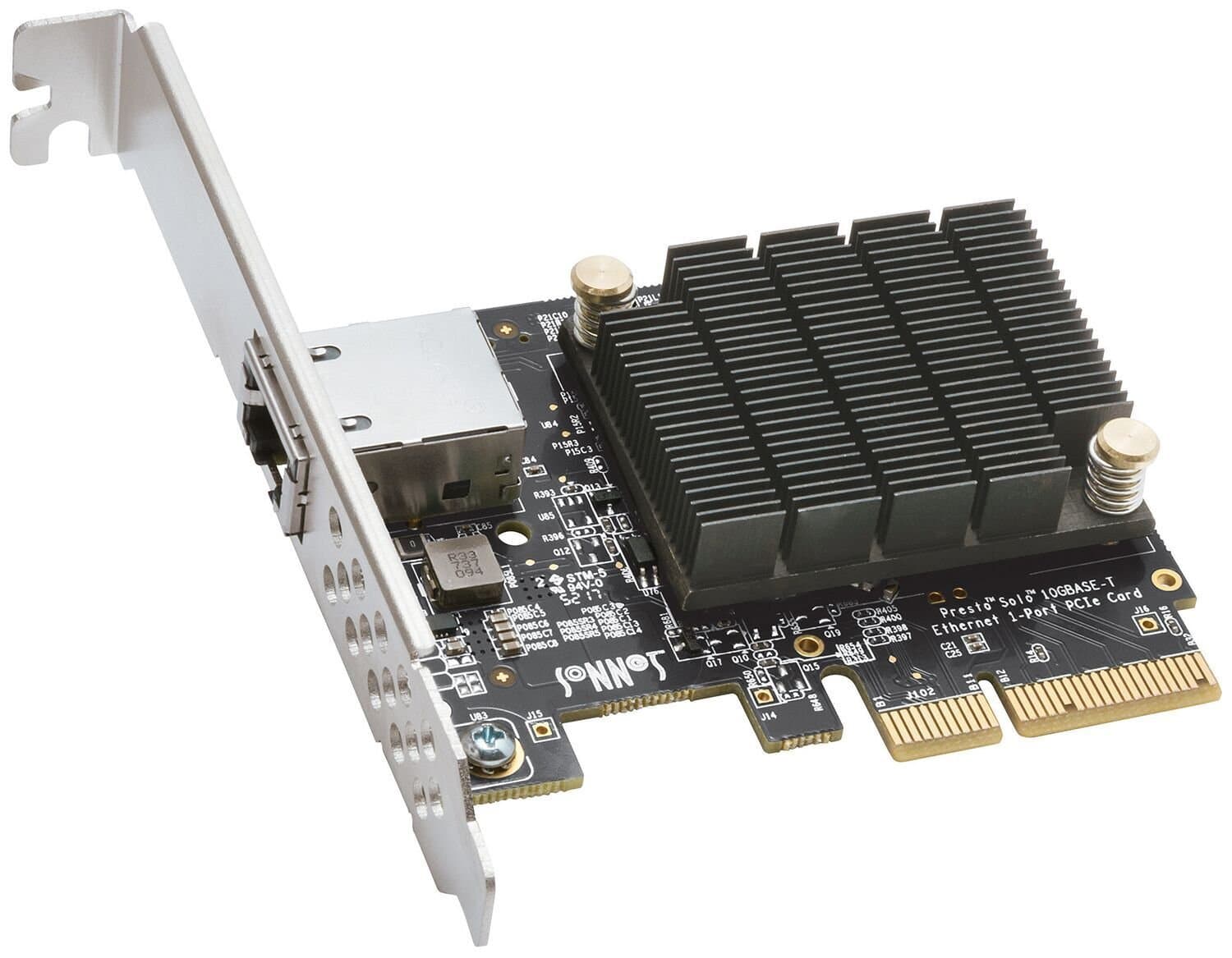 Presto Solo 10GBASE-T Ethernet 1-Port PCIe Card [Thunderbolt Compatible]