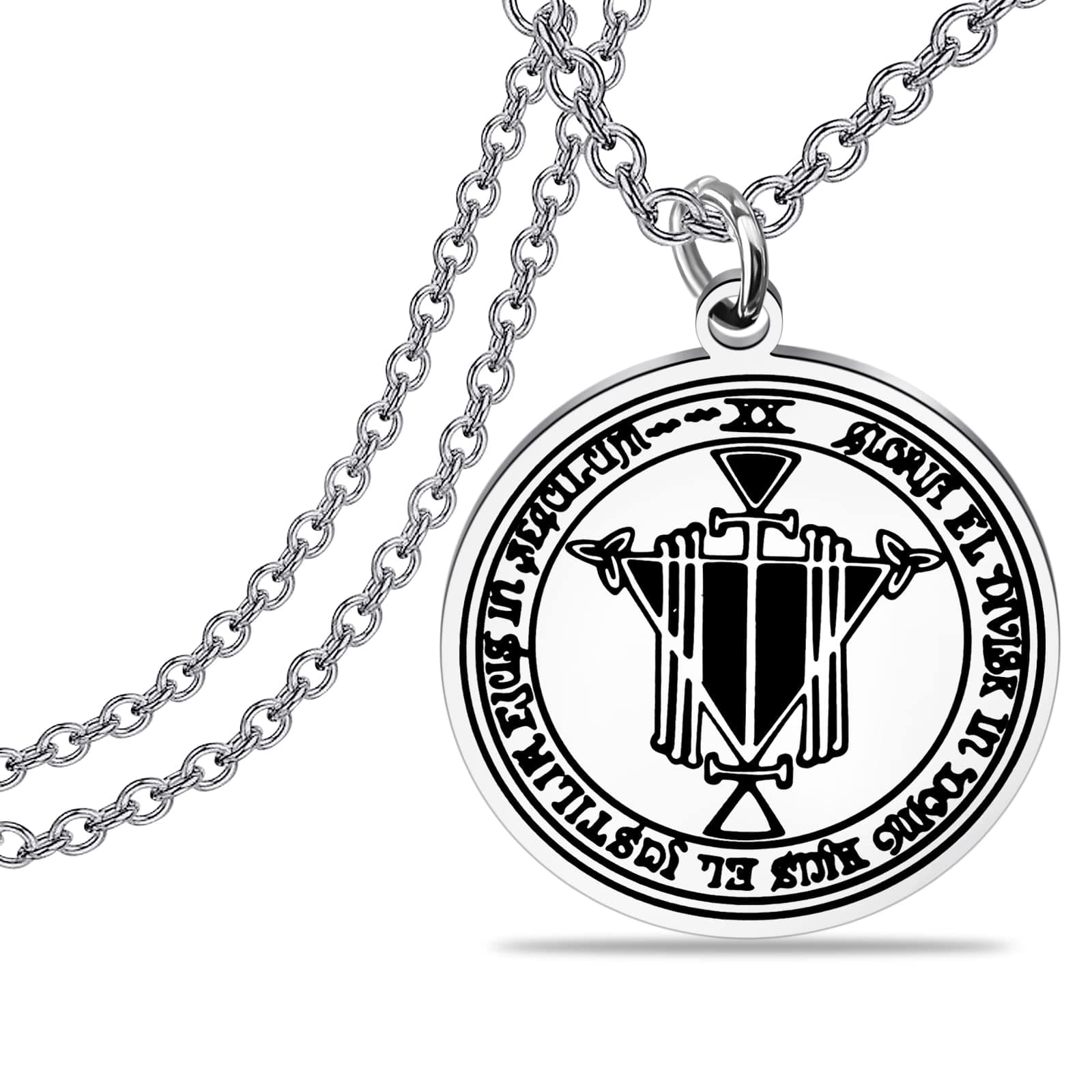 MYSOMYPewter Talisman for Honor and Riches Pentacle Pendant Necklace Goddess Wiccan Jewelry Pagan Pentagram Necklace