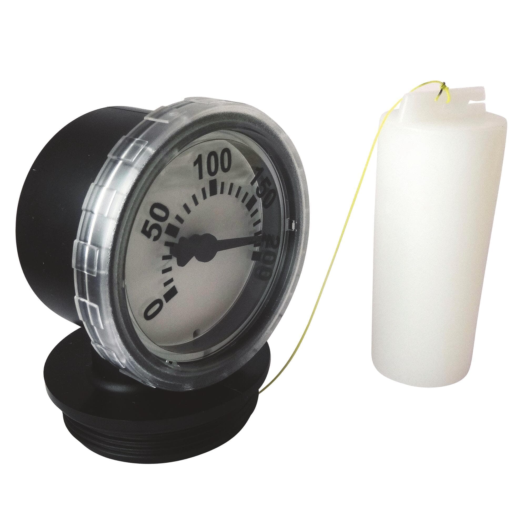 SOMATHERM FOR YOU, Mechanical Gauge for 2 inch Oil Tank, 0 to 2 m Fuel Oil Level Indicator, Adjustable dial, Suitable for All Fuel Oil installations