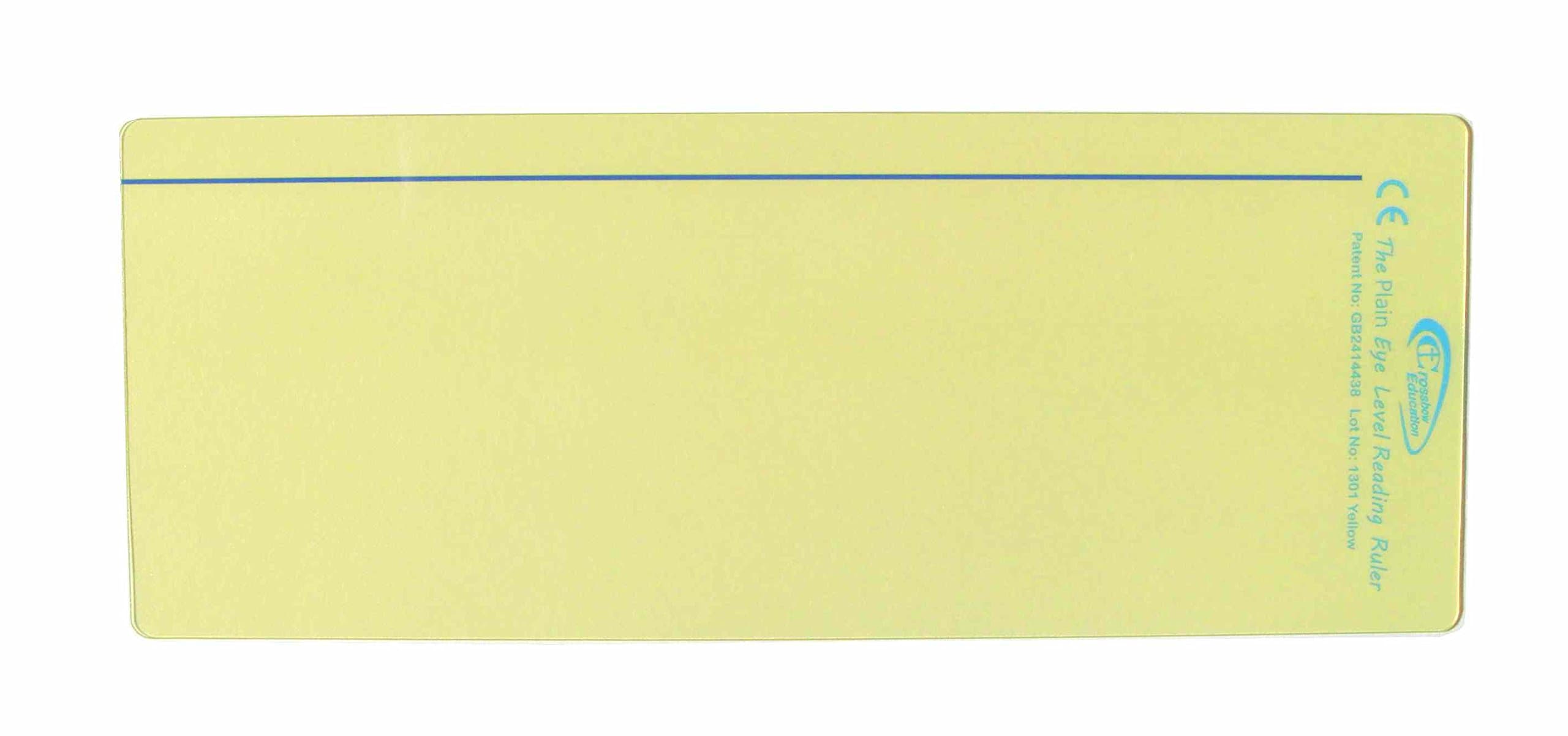 Crossbow Education The Original Plain Window Reading Ruler Overlays - Yellow (Pack of 10) UK - Dyslexia Aids and Visual Stress Specialists