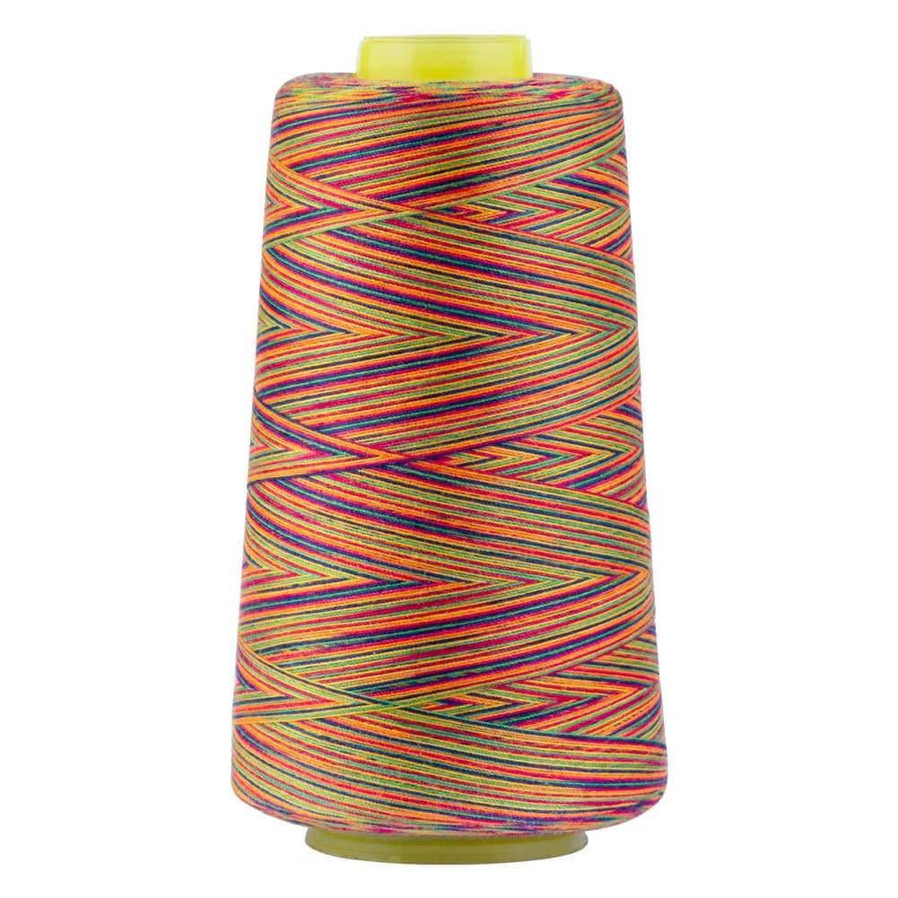 RCL Rainbow Polyester Sewing Thread Variegated Used for Quilting Serger Overlock Embroidery All Purpose Connecting Threads for Sewing Machine and Hand Repair Works 3000 Yards Over The Rainbow