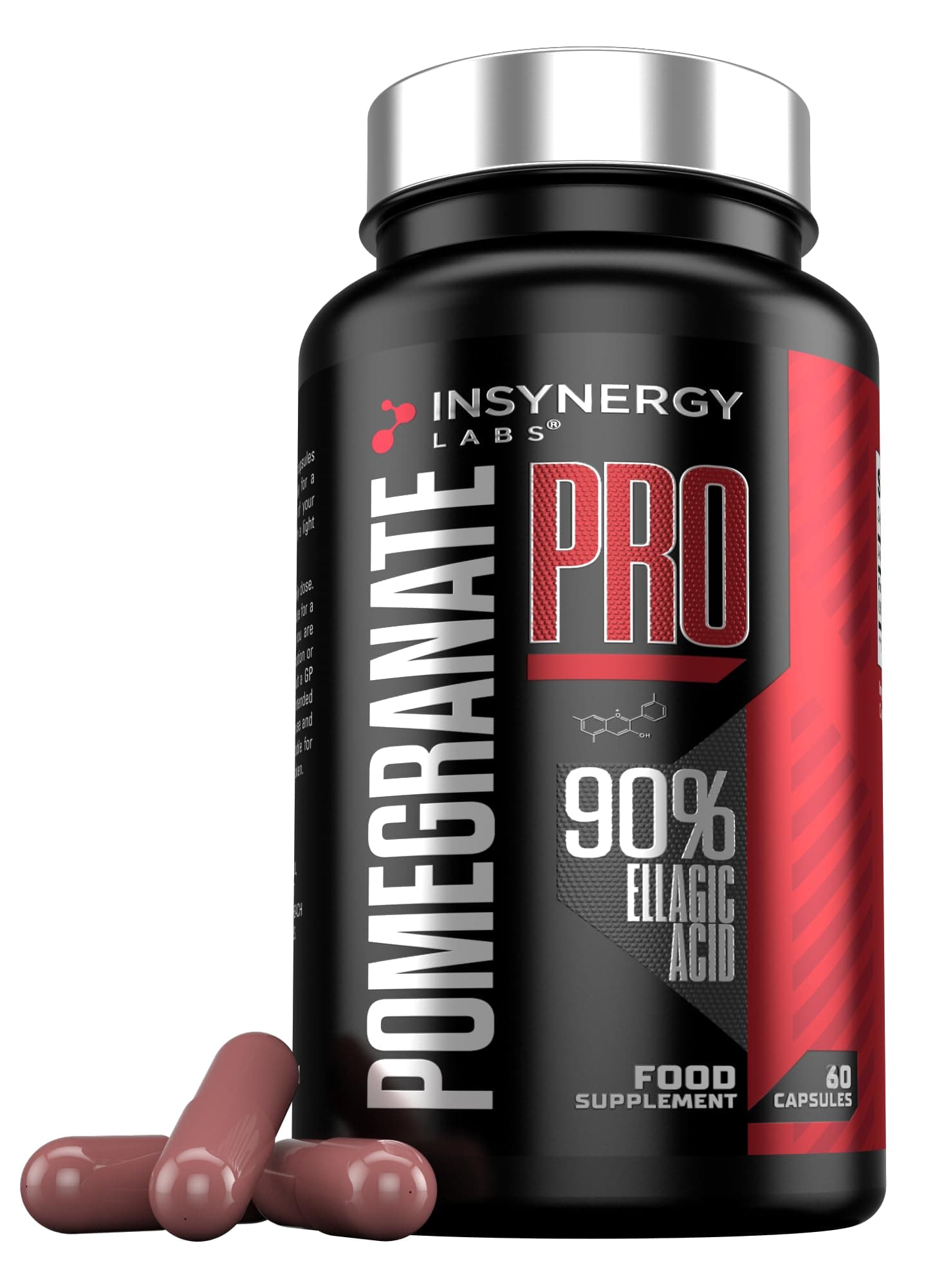 Pomegranate Capsules 42,000mg (Maximum Dose in UK) Superior 90% Ellagic Acid, High Strength Pomegranate Supplement Extract 60 Vegan Capsules