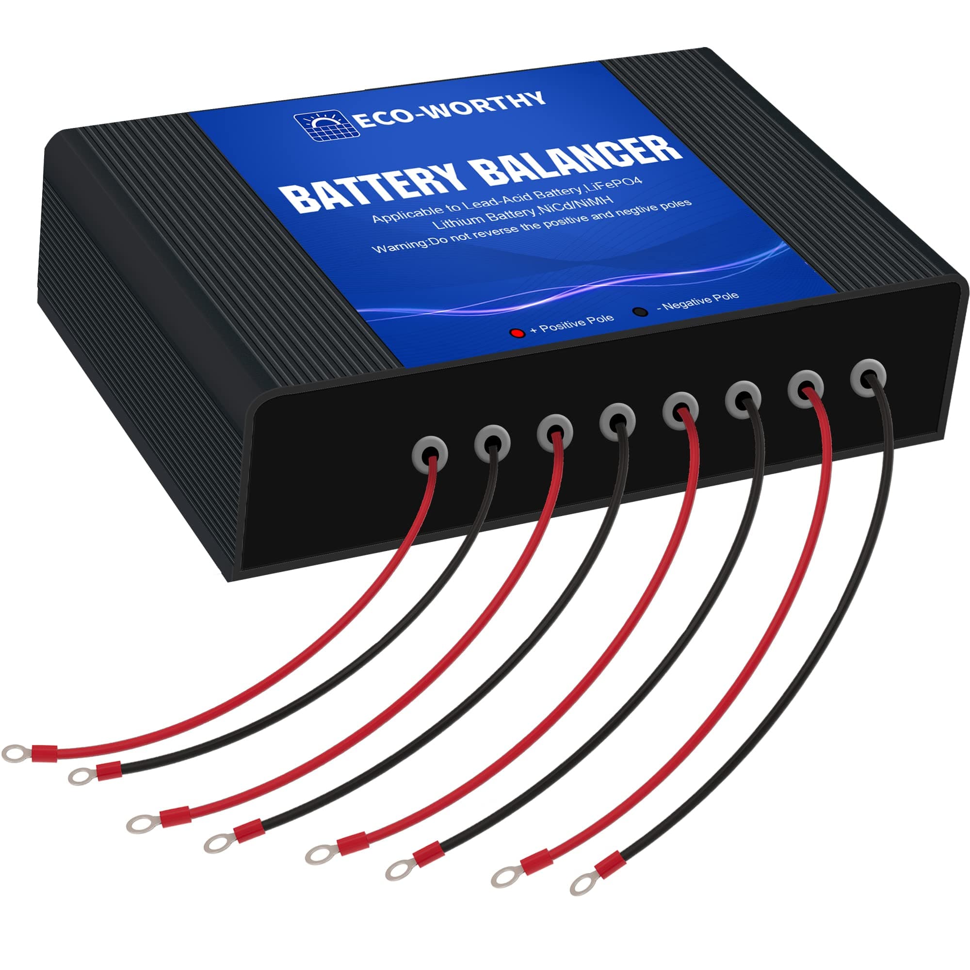 ECO-WORTHY Battery Balancer 48V Battery Equalizer for 24V/36V/48V Bank, Supports for LiFePO4 Lead Acid/Gel/SLA Nickel-Metal Hydride Battery