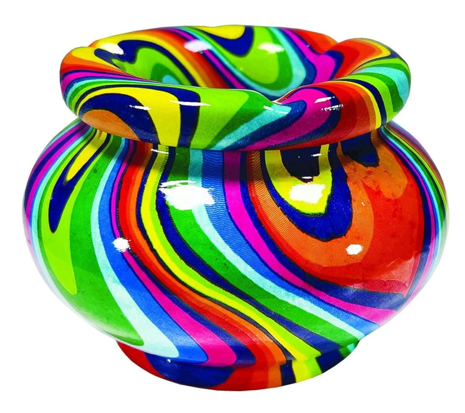 Streamline Imagined Psychedelic Ceramic Ashtray