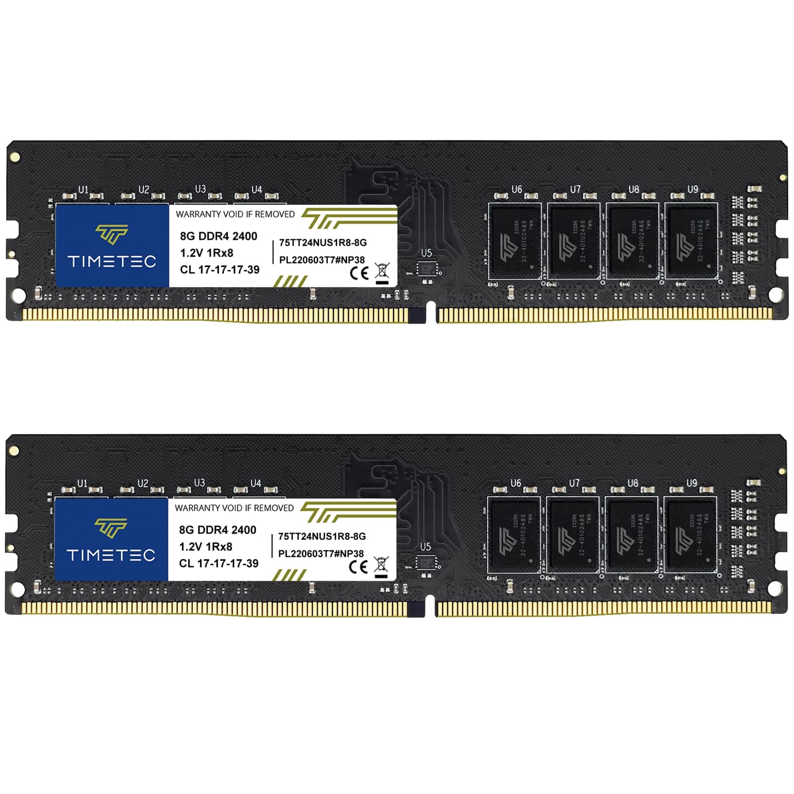 16GB KIT (2x8GB) DDR4 2400MHz (PC4-2400T) PC4-19200 UDIMM Desktop RAM – 288-Pin 1.2V CL17 Non-ECC Unbuffered DIMM Memory Module Upgrade