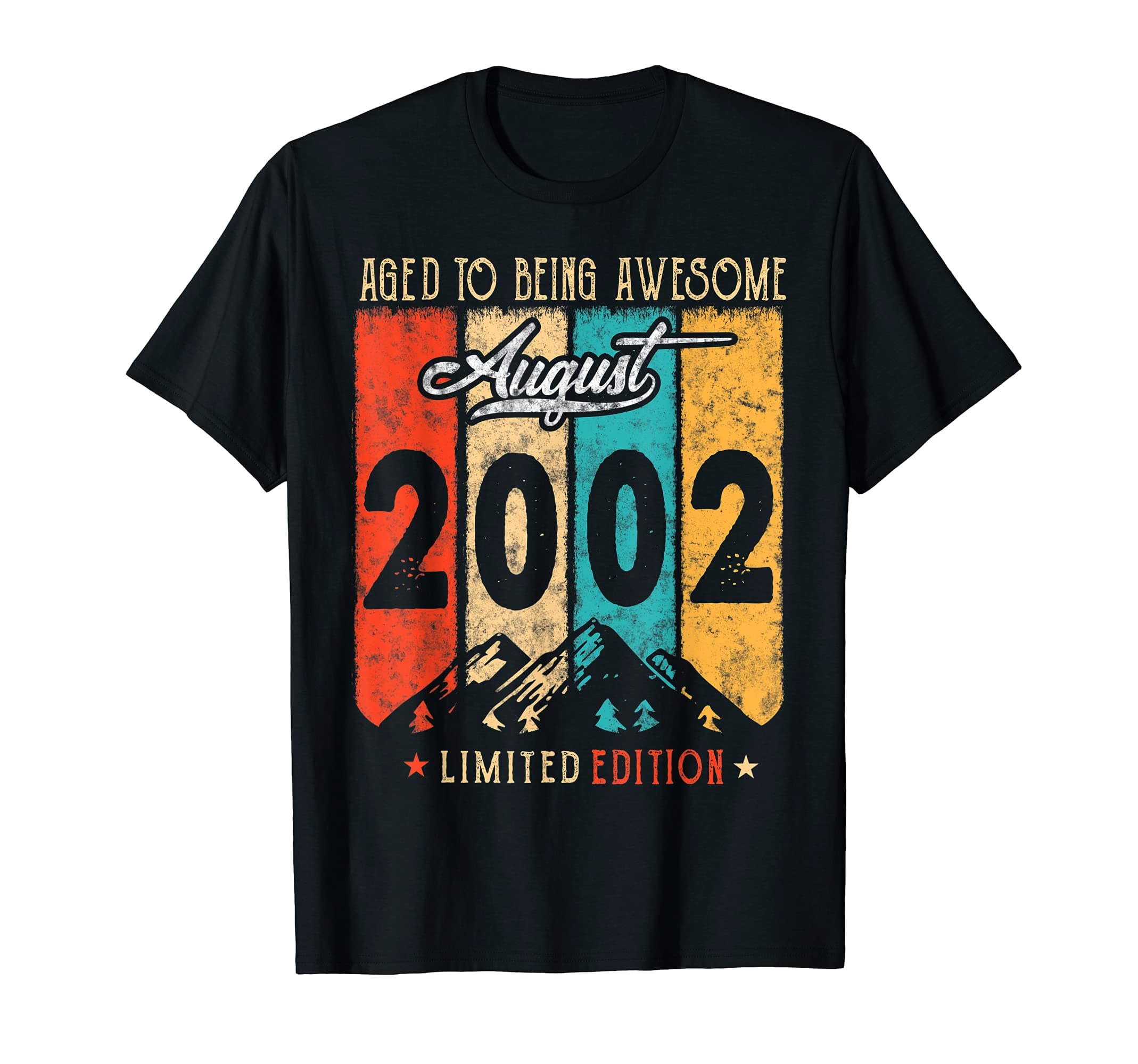 20 Year Old Retro Vintage August 2002 Funny 20th Birthday T-Shirt