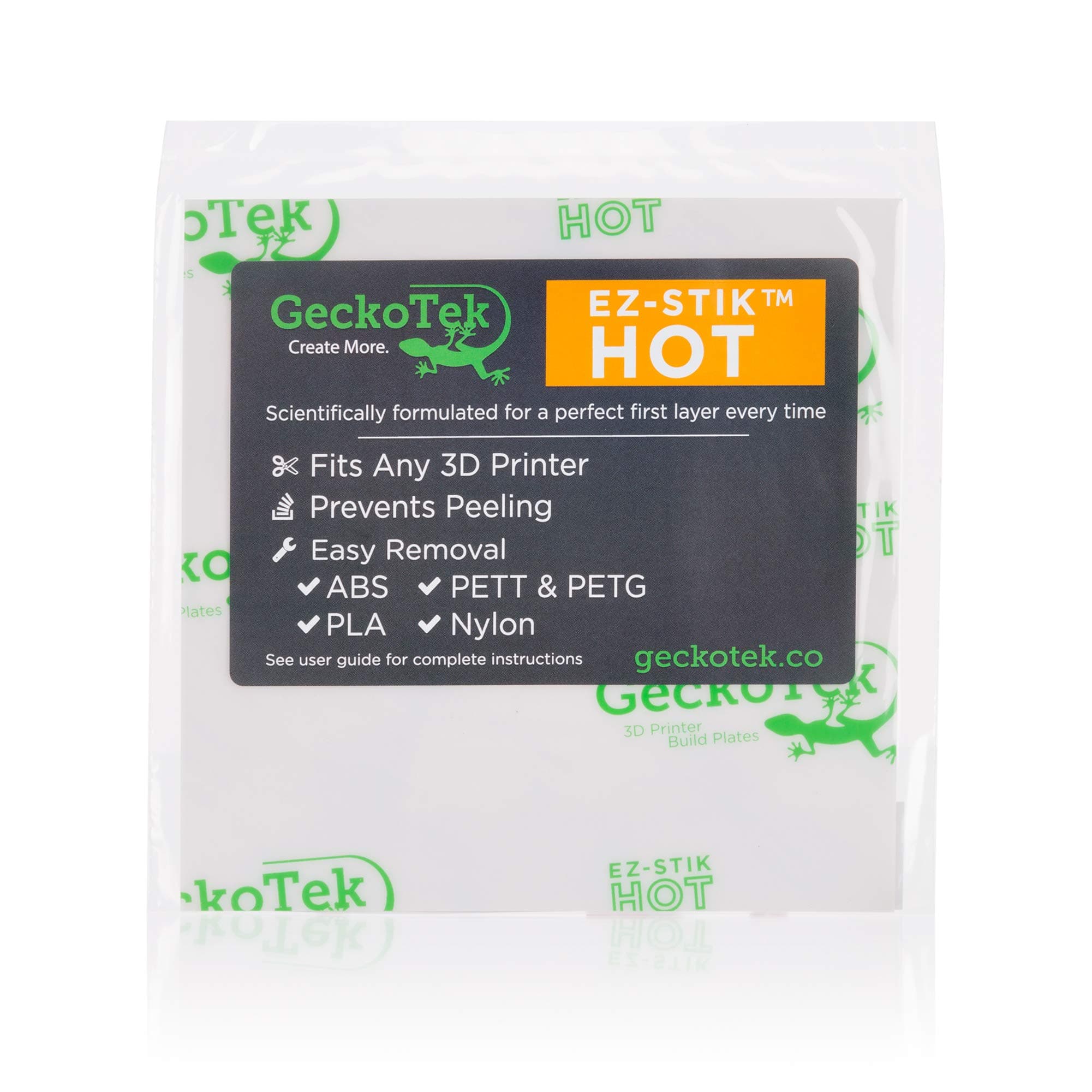 EZ-Stik Hot Professional 3D Printer Build Surface from GeckoTek 160x160mm (Pack of 3)