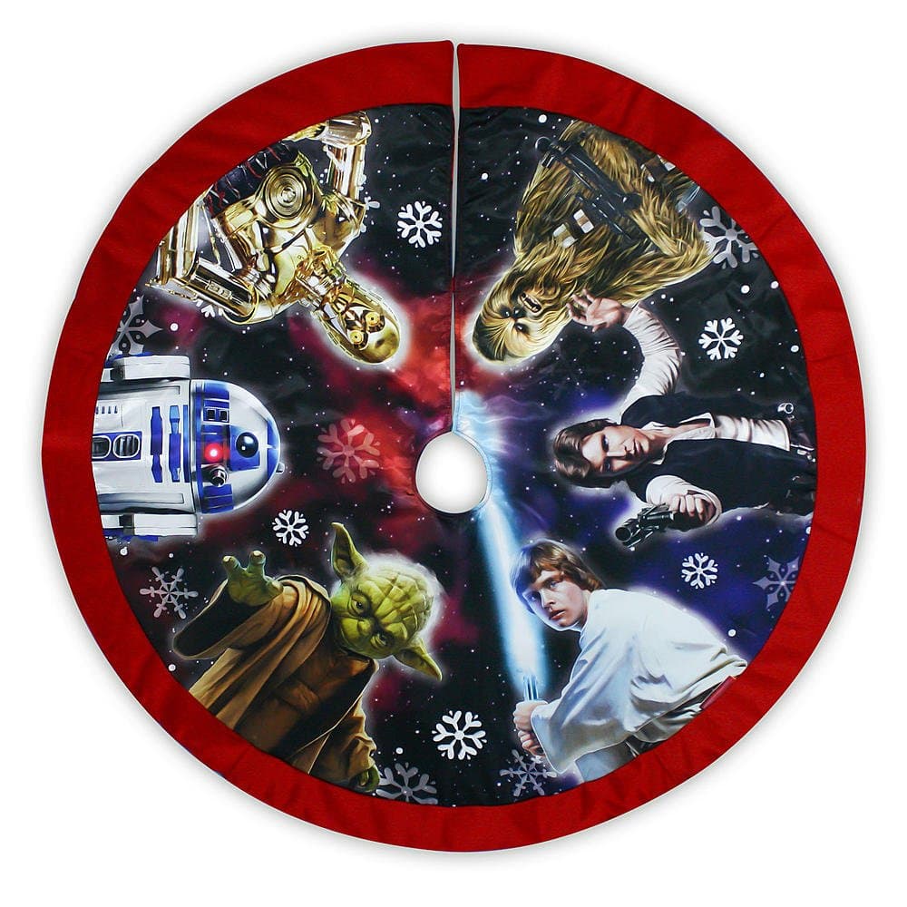Disney 48 Inch Star Wars Tree Skirt - Luke Yoda Chewbacca C3PO R2D2