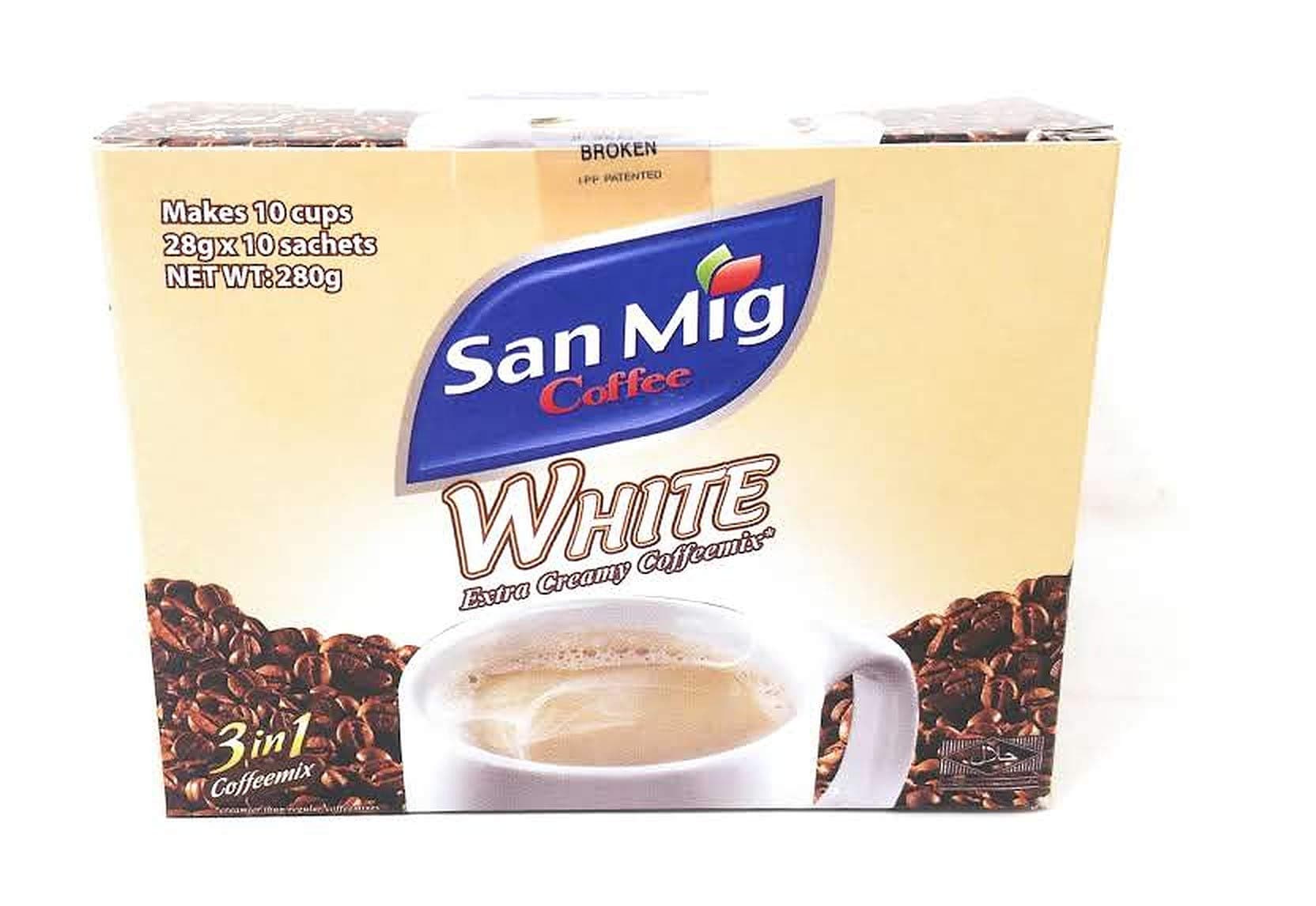 San Mig Coffee White 3in1 Extra Creamy Coffeemix 28g X 10 Sachets per Box (1 Box = 10 packs)
