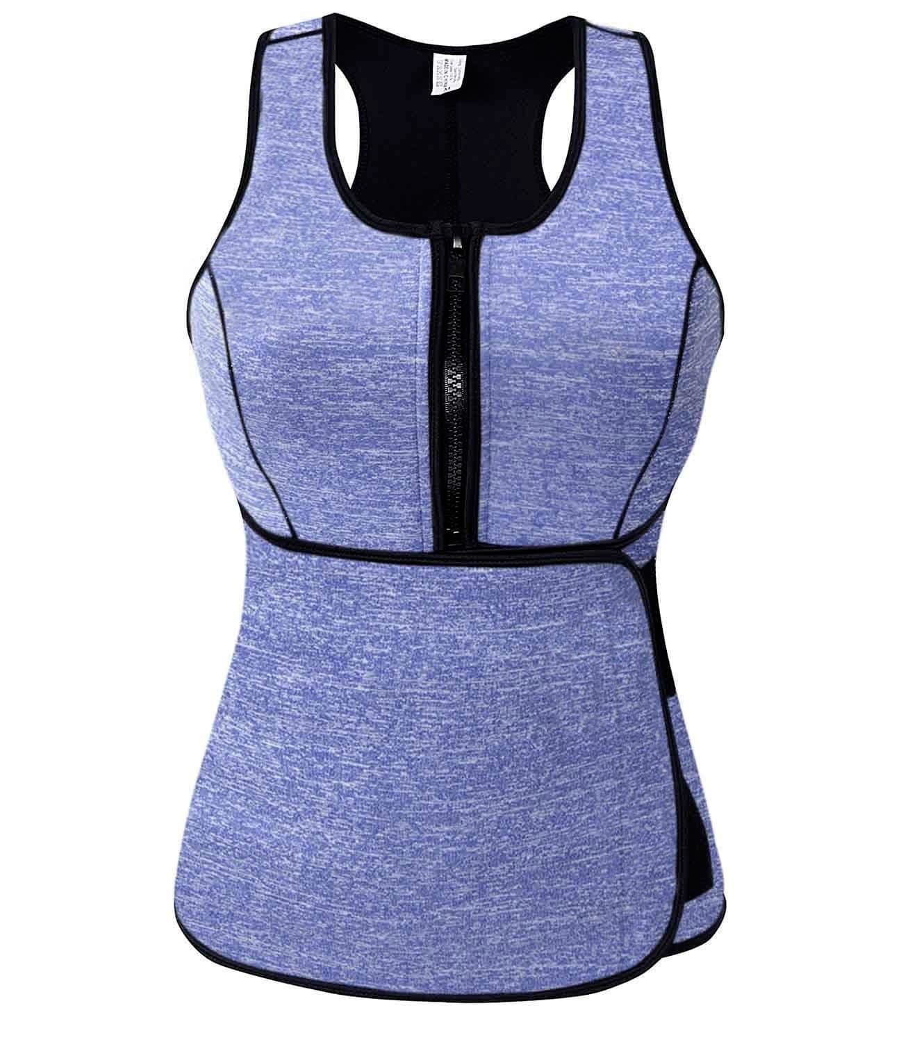 SlimmKISS Neoprene Sweat Vest for Women, Slimming Body Shaper with Adjustable Waist Trimmer Belt, Weight Loss