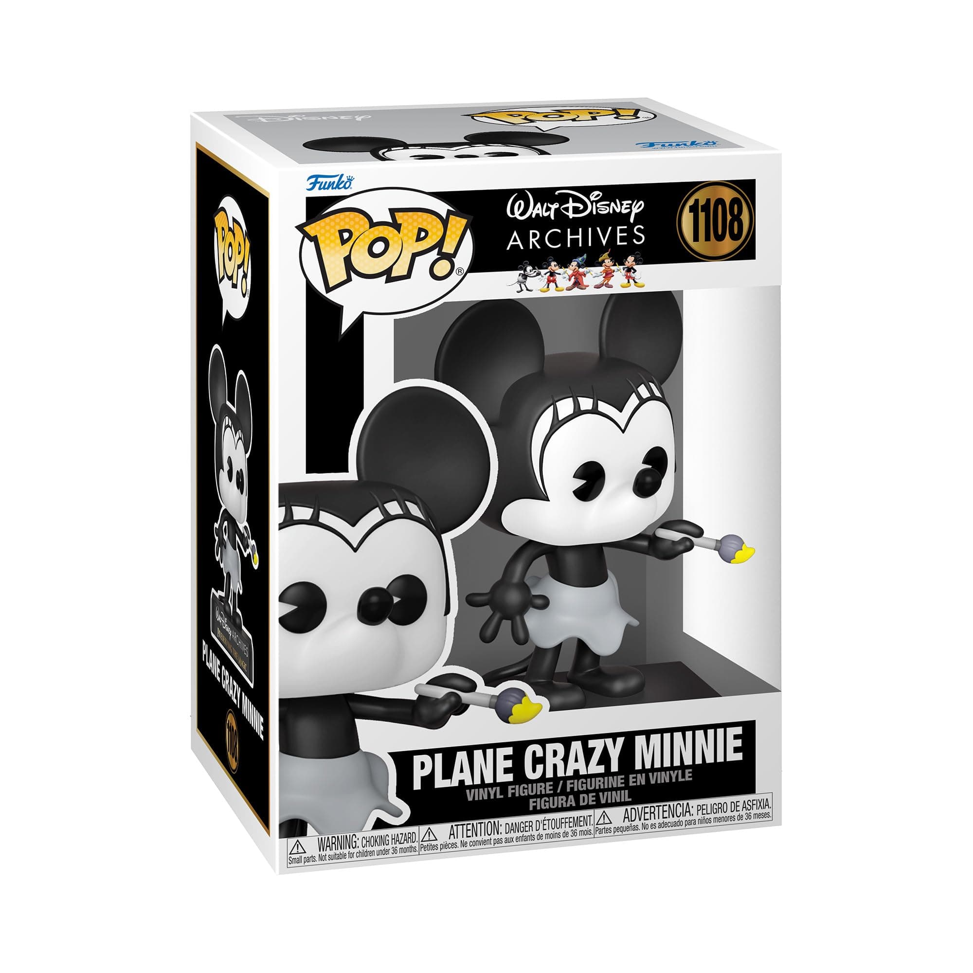 Pop! Disney: Minnie Mouse - Plane Crazy Minnie - (1928) - Disney Standard Characters - Collectable Vinyl Figure - Gift Idea - Official Merchandise - Toys for Kids & Adults - TV Fans