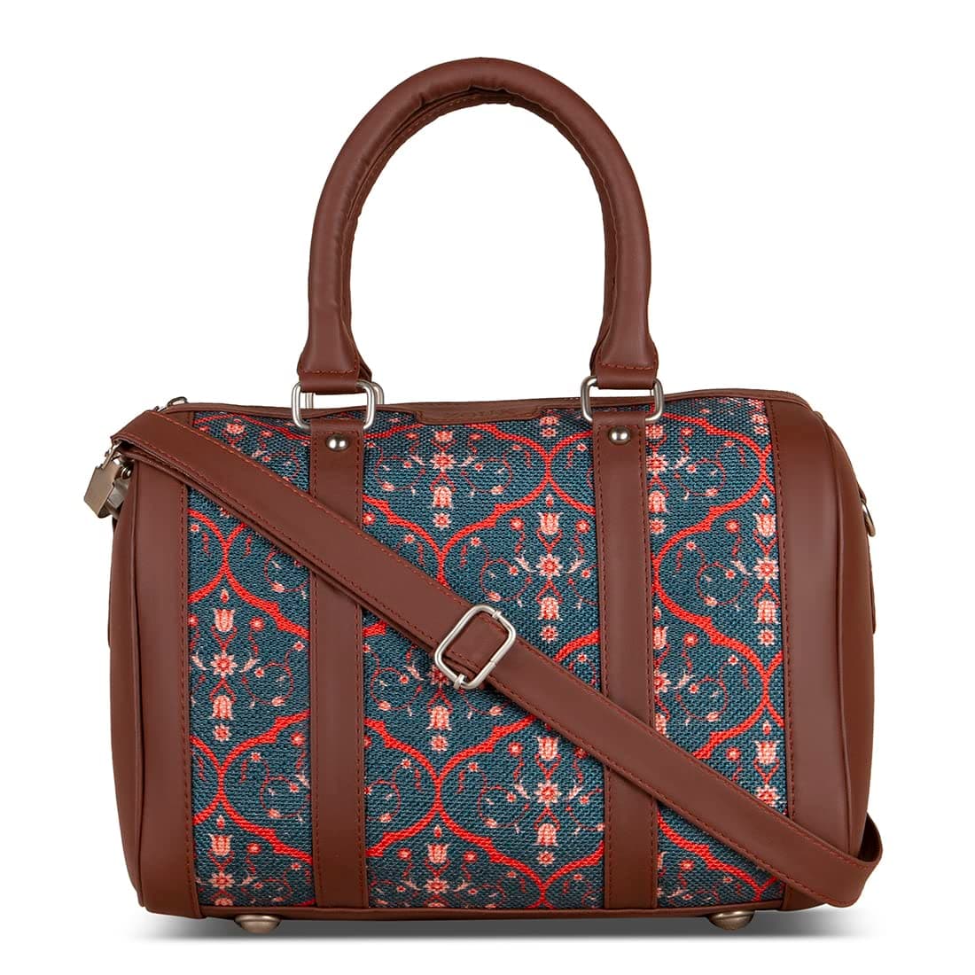 ZOUK Women's Vegan Handcrafted Sheesh Mahal Jaali Motif Handbag