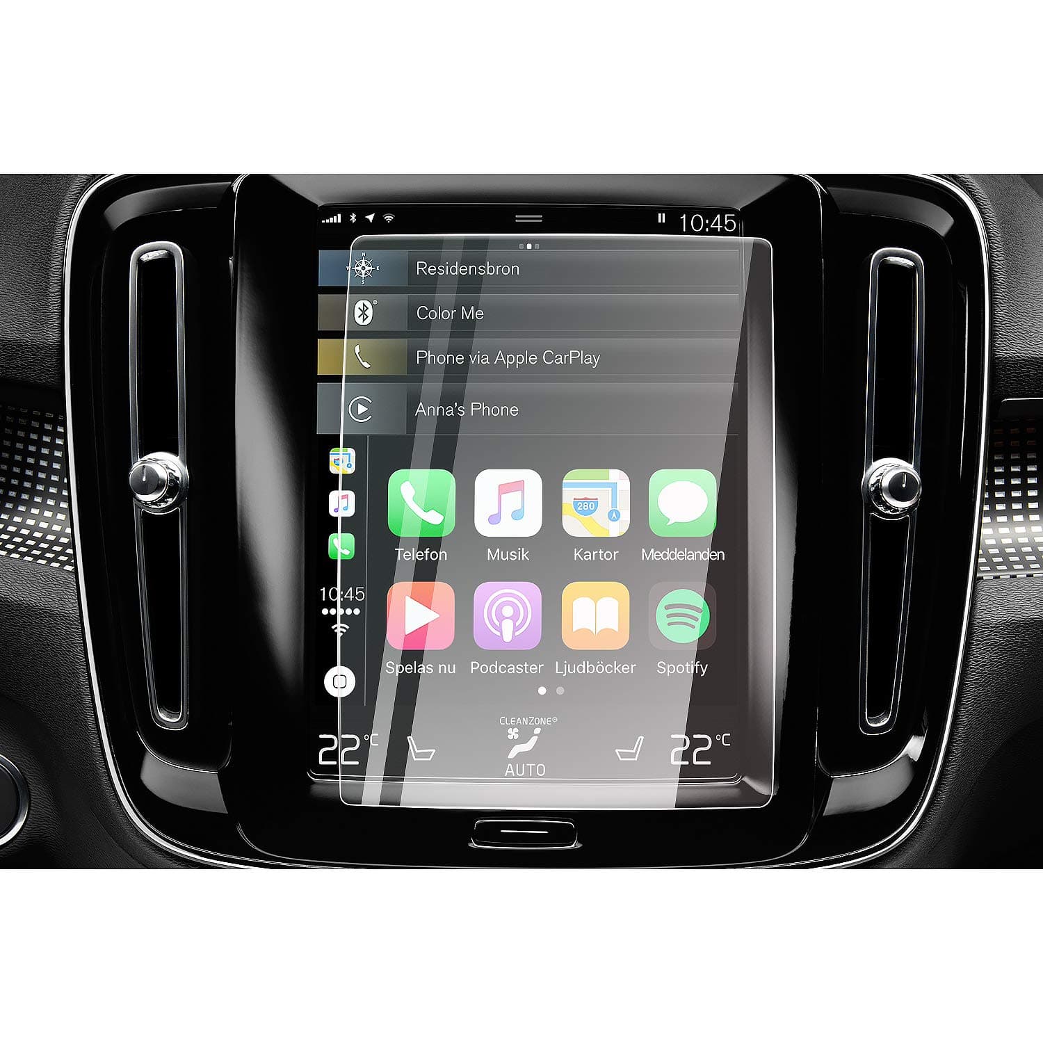 CDEFG For Volvo XC40 XC90 XC60 Navigation Glass Screen Protector 9H Scratch-Resistant Anti-Fingerprint Car GPS Transparent Screen Protector