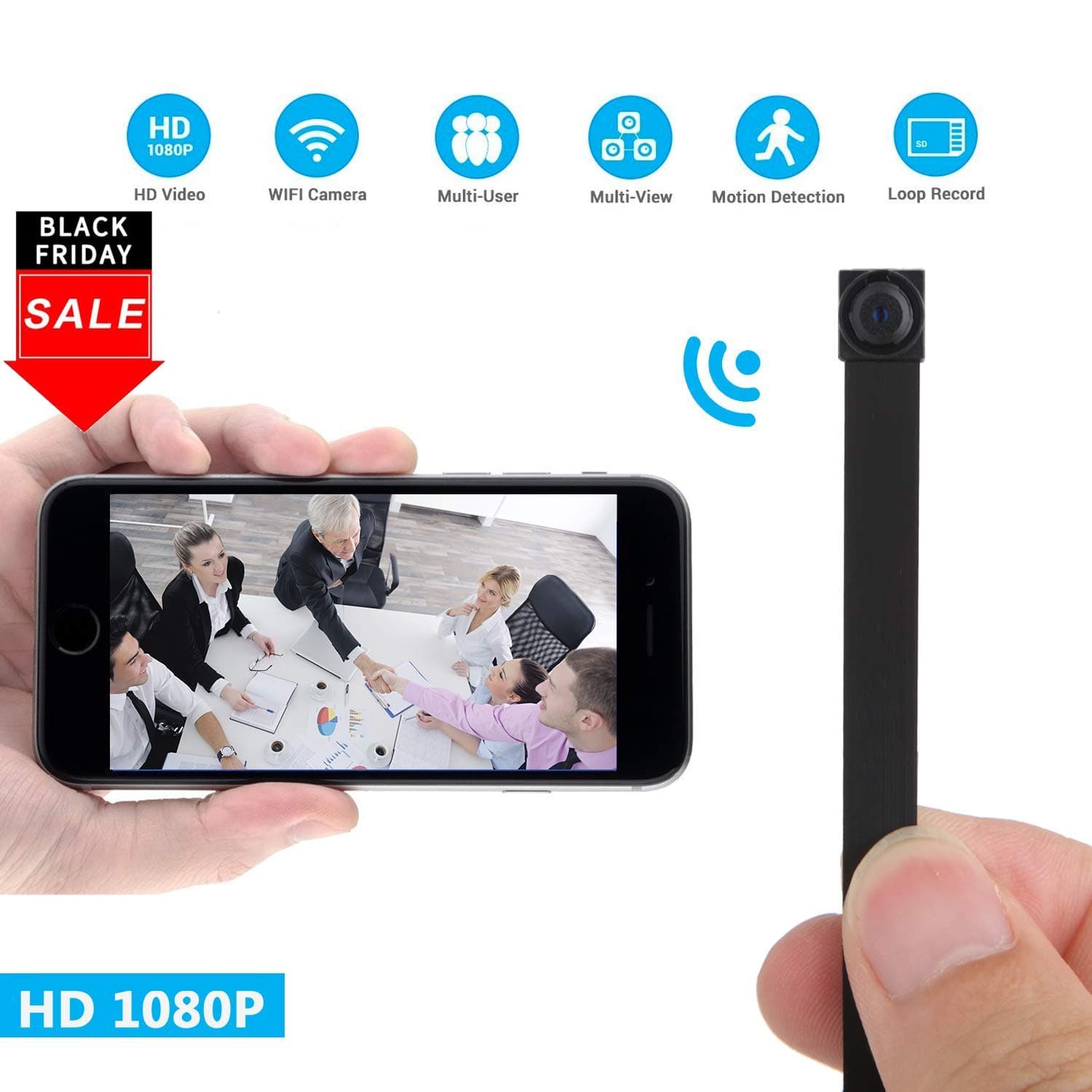 Eternal eye WiFi Mini Hidden Camera 1080P HD Mini Cameras Wireless Small Camera P2P/Motion Detection Video Home Indoor Security Camera (for iPhone/Android Phone/iPad/PC Remote View)