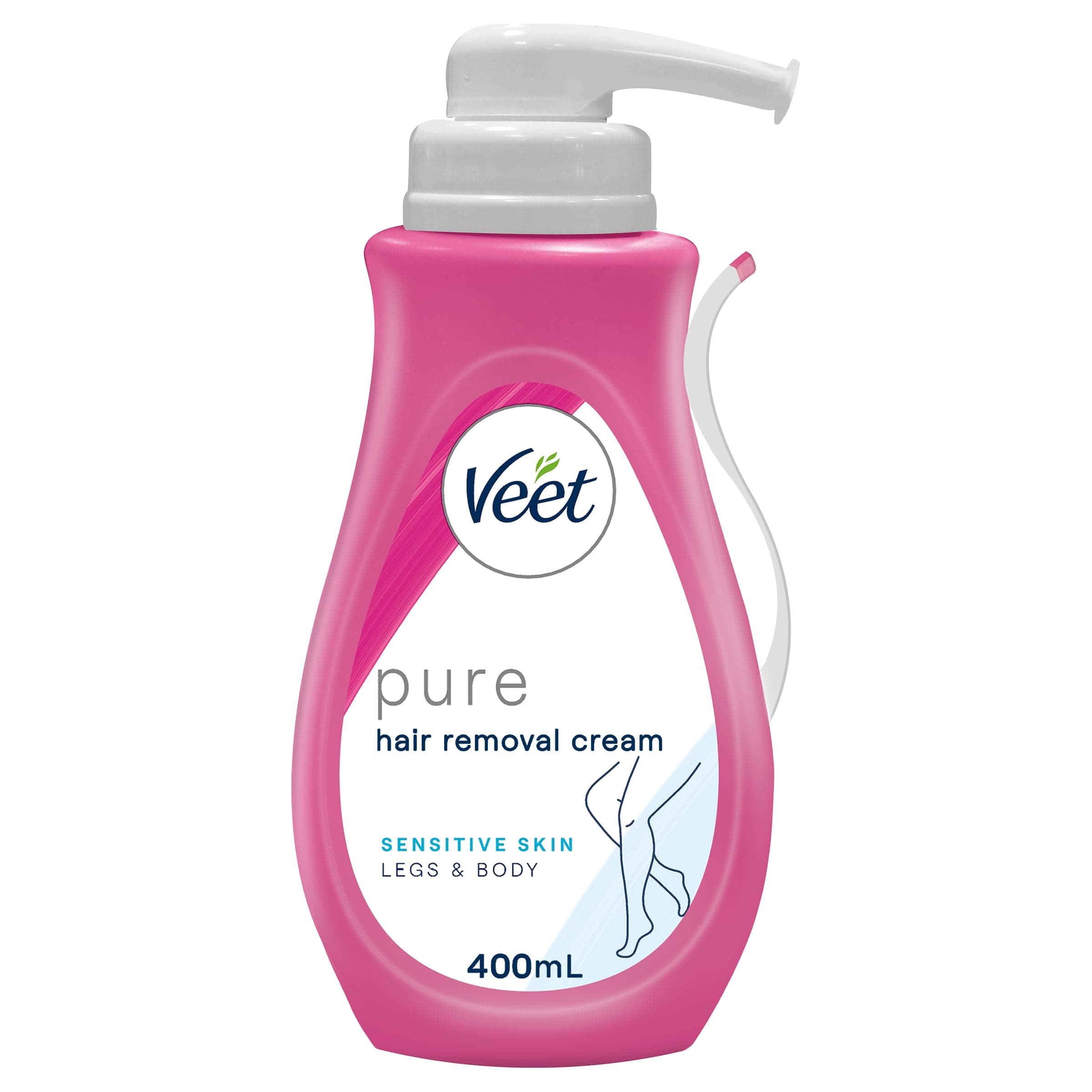 Veet Sensitive Skin Formula with Aloe Vera and Vitamin E, Dermatologically Tested Hair Removal Gel Cream 13.5 Fl Oz. for Legs & Body