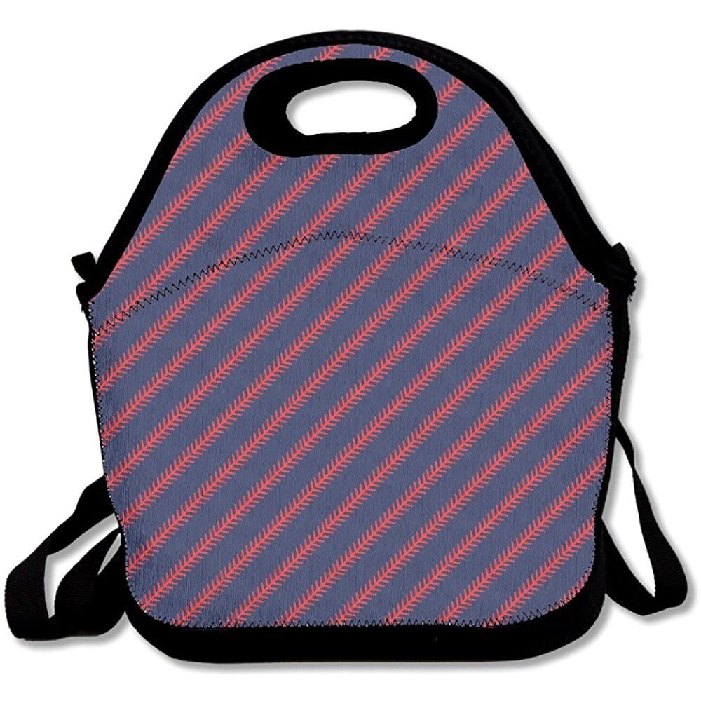 Staroklaho Baseball Seads Pattern Lunch Bag Tote Handbag Lunchbox For School Work Outdoor