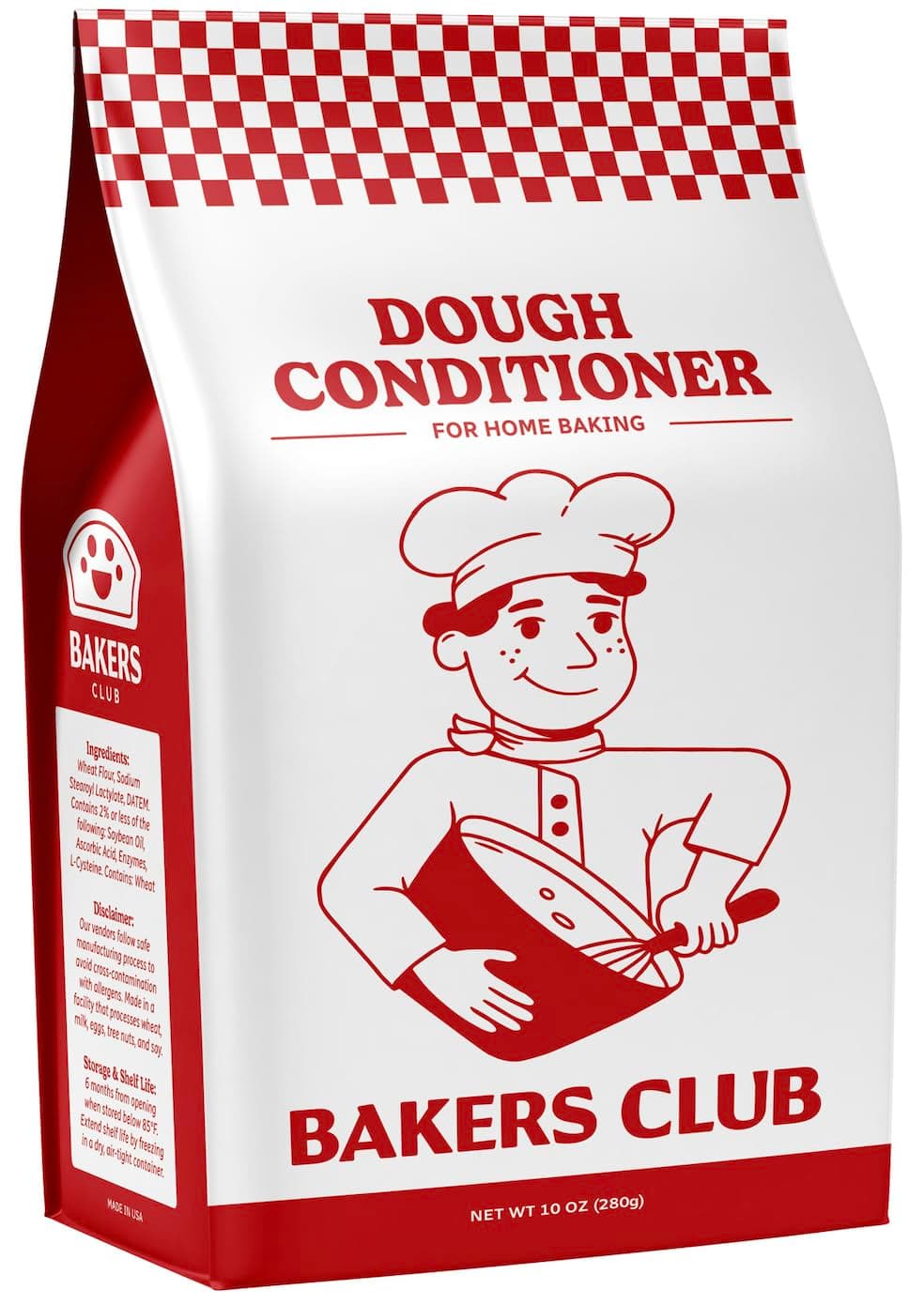Bakers Club Artisan Dough Conditioner – Bread Improver & Baking Enhancer for Better Texture, Volume & Shelf Life – Sourdough, Pizza Crust, Bagels, Muffins, Cakes, Cookies & Pies Enhances Any Flour