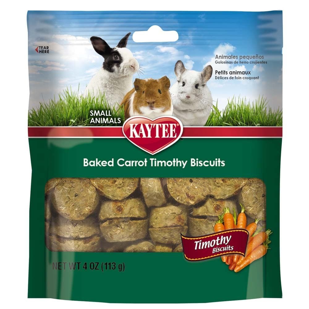 Timothy Biscuits Baked Treat for Pet Guinea Pigs, Rabbits & Other Small Animals, Carrot, 4 oz