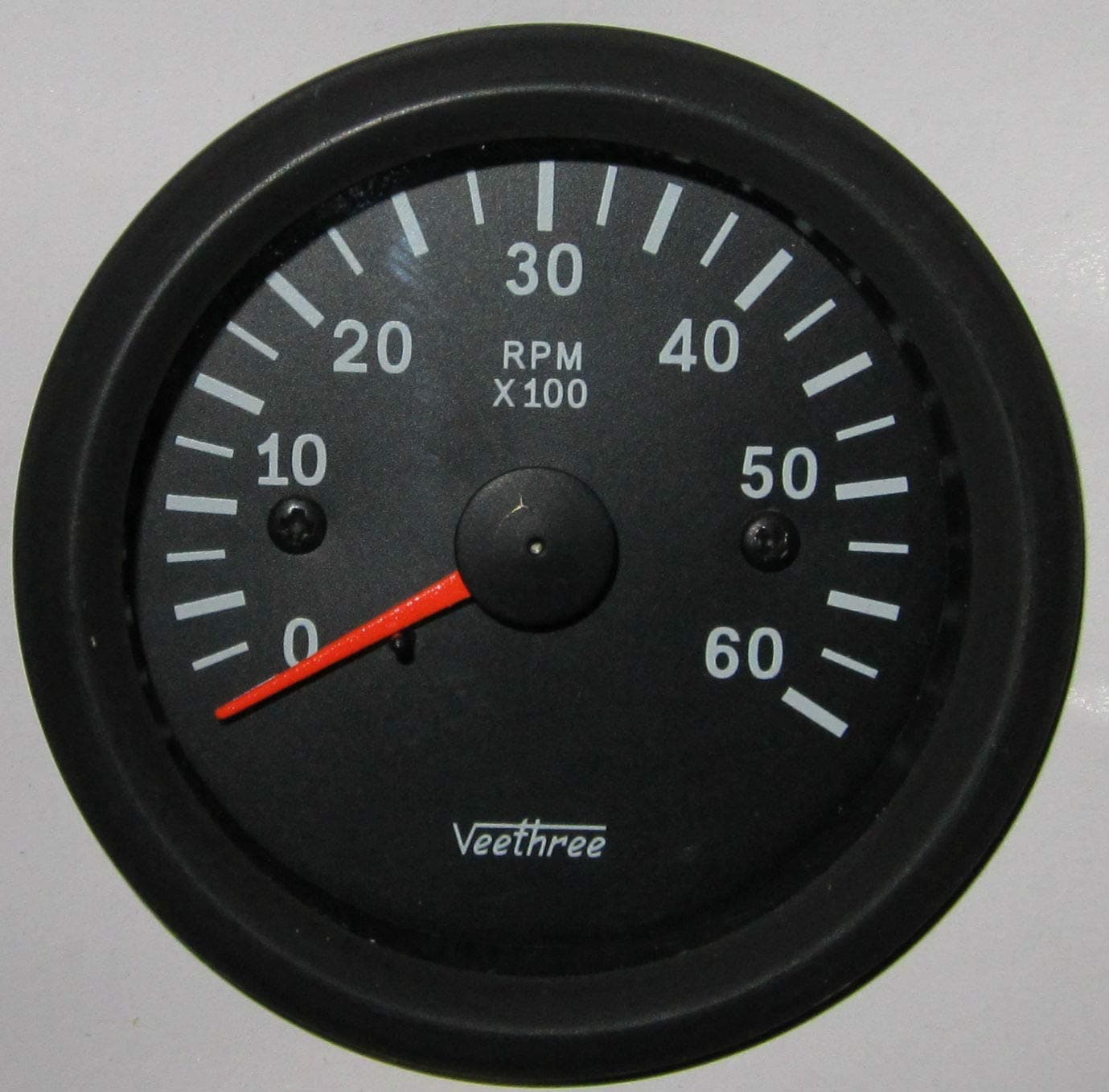 Tachometer 60mm Electronic 0 – 6000RPM (Black dial/Black Bezel)