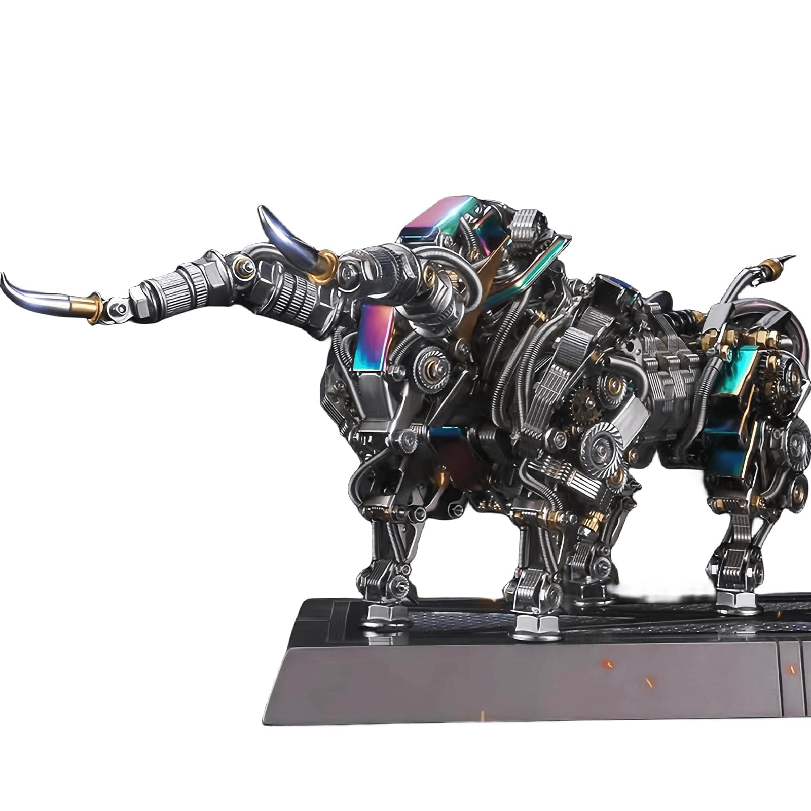 Adult 3D Metal Puzzle, Bison Metal Model Set, 3D Metal Puzzle Mechanical Bison Building Blocks, Difficult DIY Assembly, high-end Gift for Men.