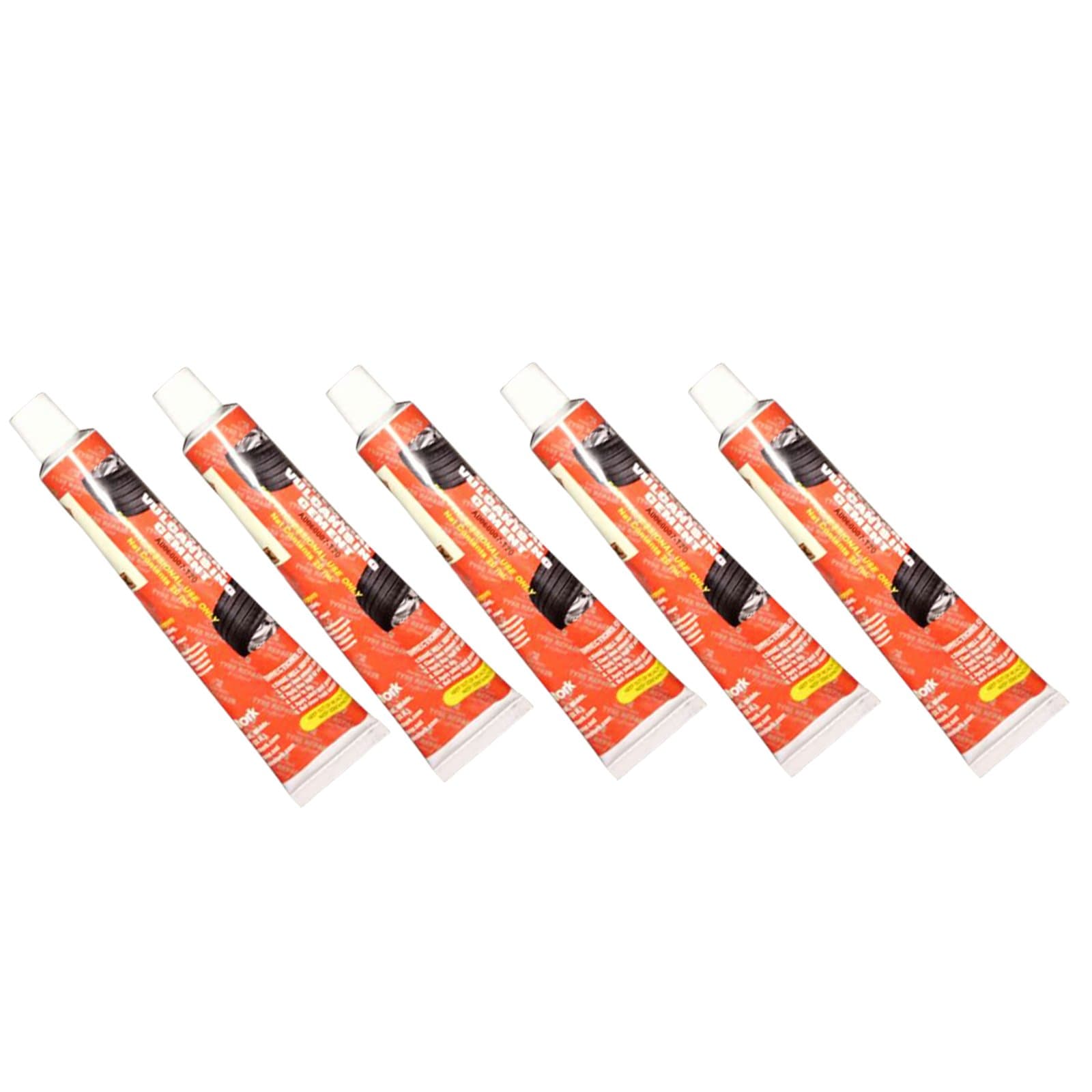 5 x 16ml CAR VAN MOTORCYCLE CYCLE TYRE TUBELESS PUNCTURE REPAIR GLUE VULCANISING CEMENT