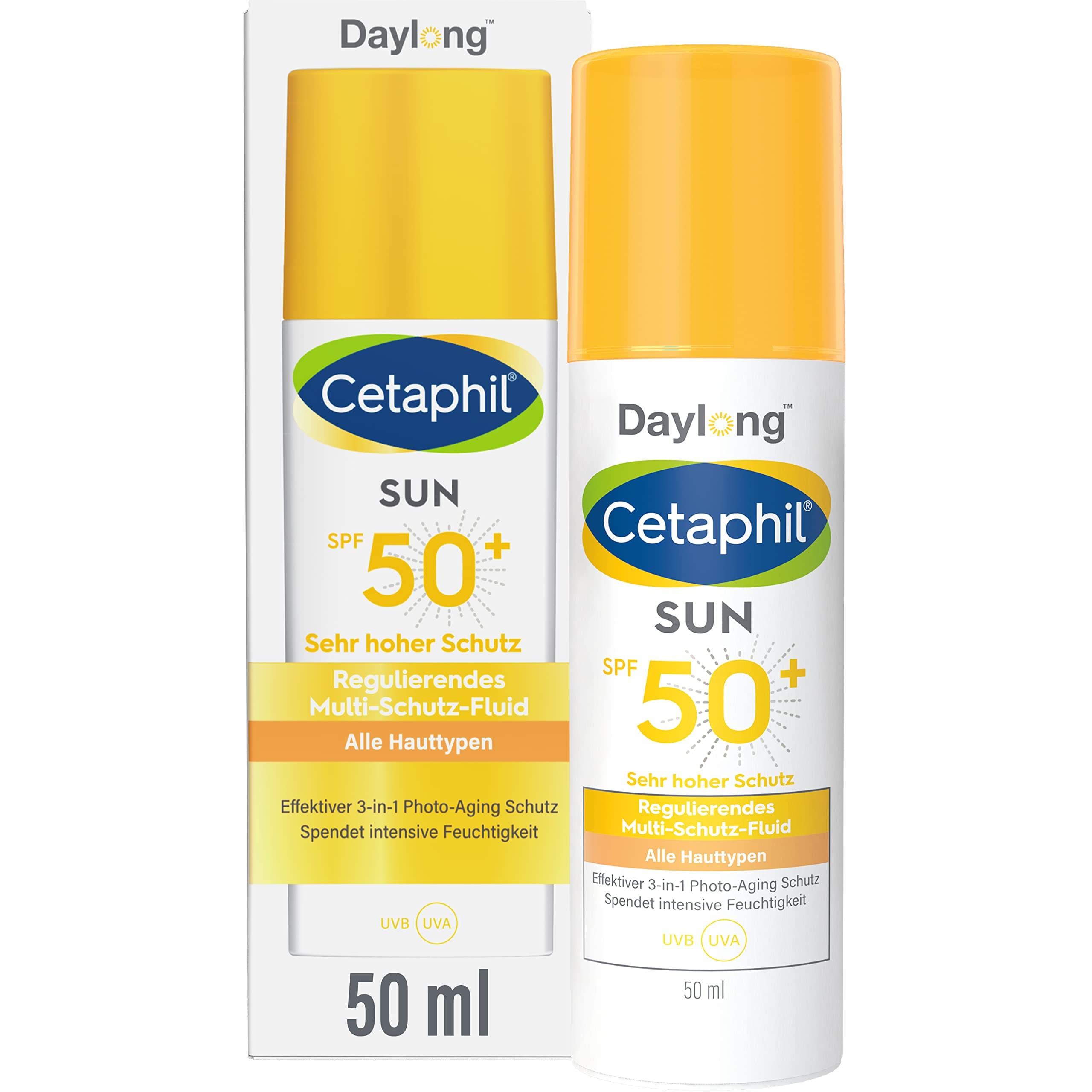 CetaphilSUN Regulating Multi-Protection Fluid SPF 50+, 50 ml, Anti-Ageing Sun Protection for the Face, Moisturises up to 8 Hours, Absorbs Quickly and is Ultra Light, Non-Comedogenic