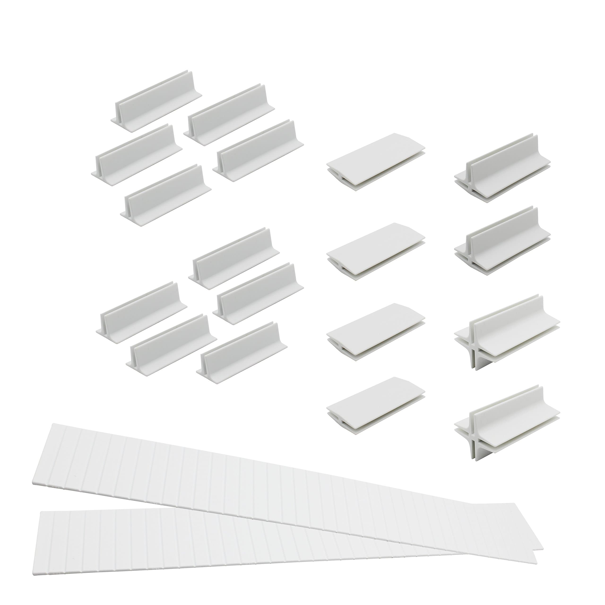 Usforest UPGRADE VISION Seamless Adjustable Size DIY Drawer Divider Fixable Closet Grid Tidy Flatware Container Home Office Hospital Industry Storage (pink)