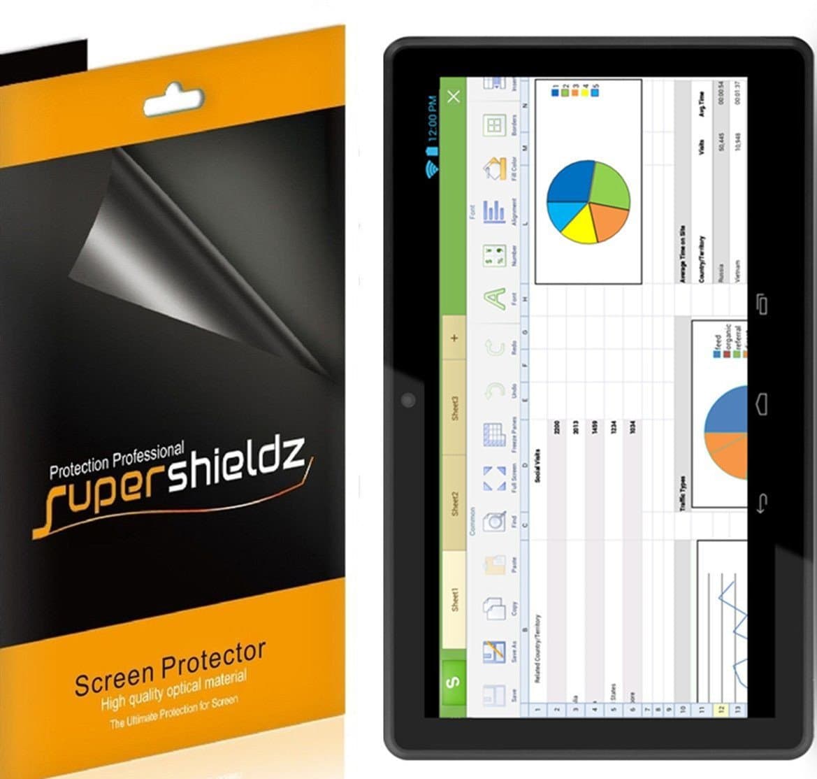 (3 Pack) Supershieldz Designed for RCA Pro 10 Edition Tablet (RCT6103W46) Screen Protector, High Definition Clear Shield (PET)