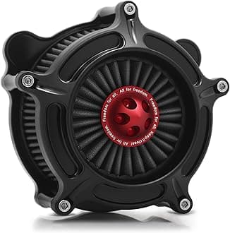 For harley davidson Sportster Air Cleaner filter street road glide M8 softail dyna 103 107 air intake Road King touring (OPS Black - Gray -Red spike, Model B : Softail 93-15,Touring 00-07)