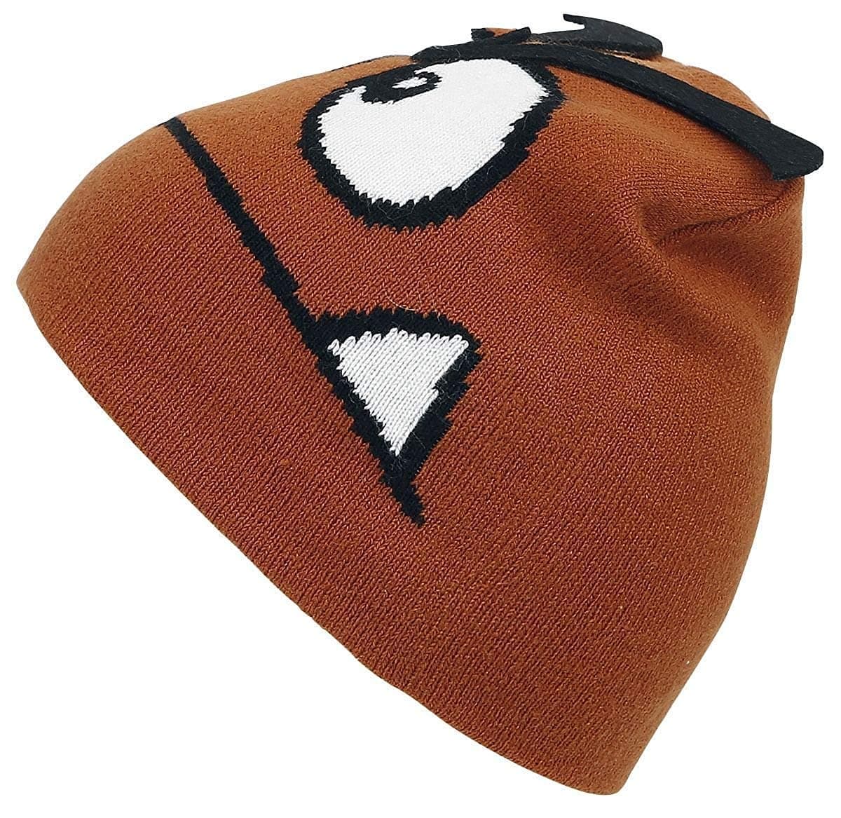 Nintendo Beanie Hat Goomba 3D Eyebrows Official Gamer Brown