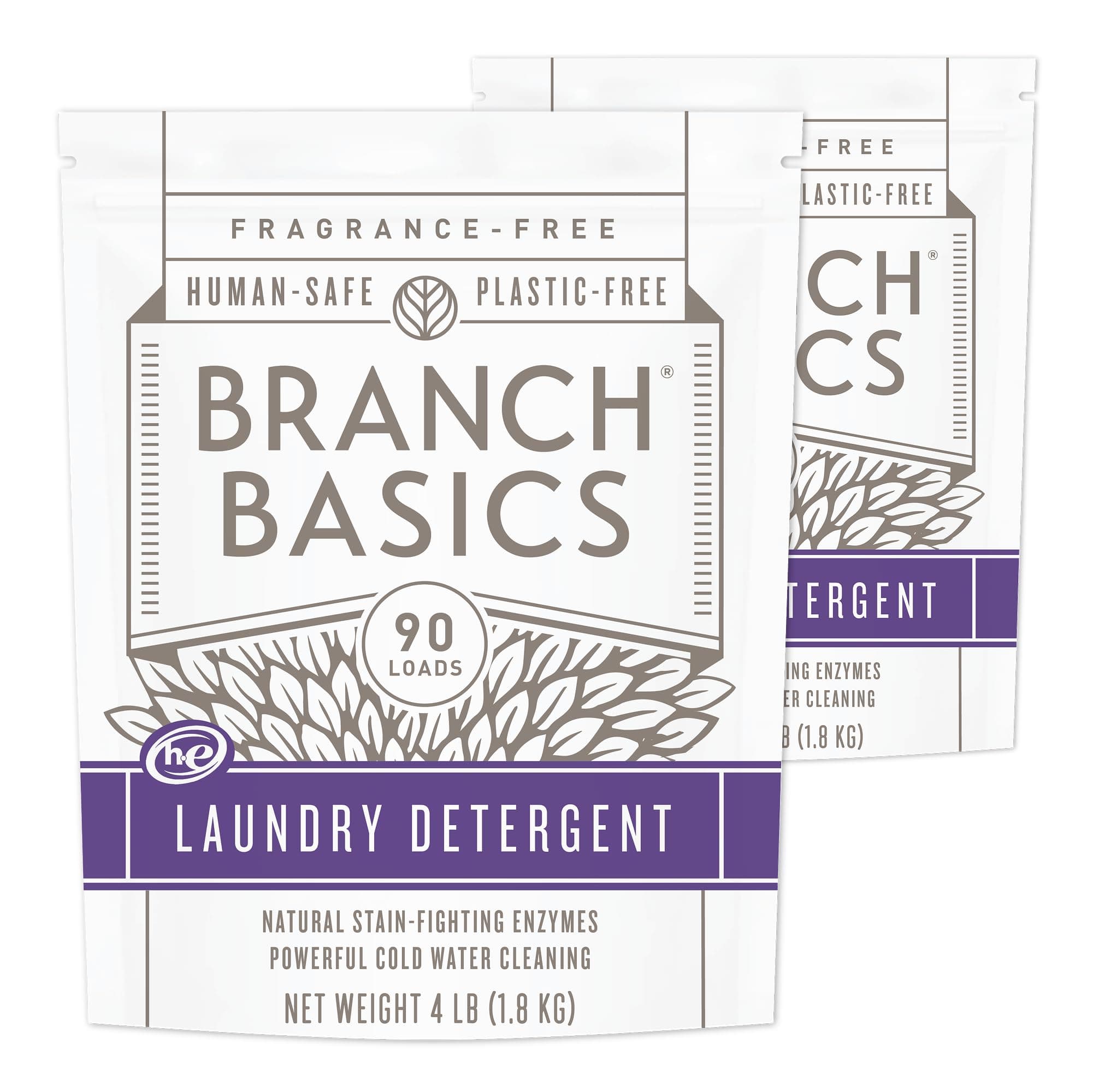 Laundry Detergent – 2 Pack, 4lbs per | Plant & Mineral-Based Formula | Lifts Stains & Removes Odor | Plastic-Free, Fragrance-Free & Safe for Sensitive Skin